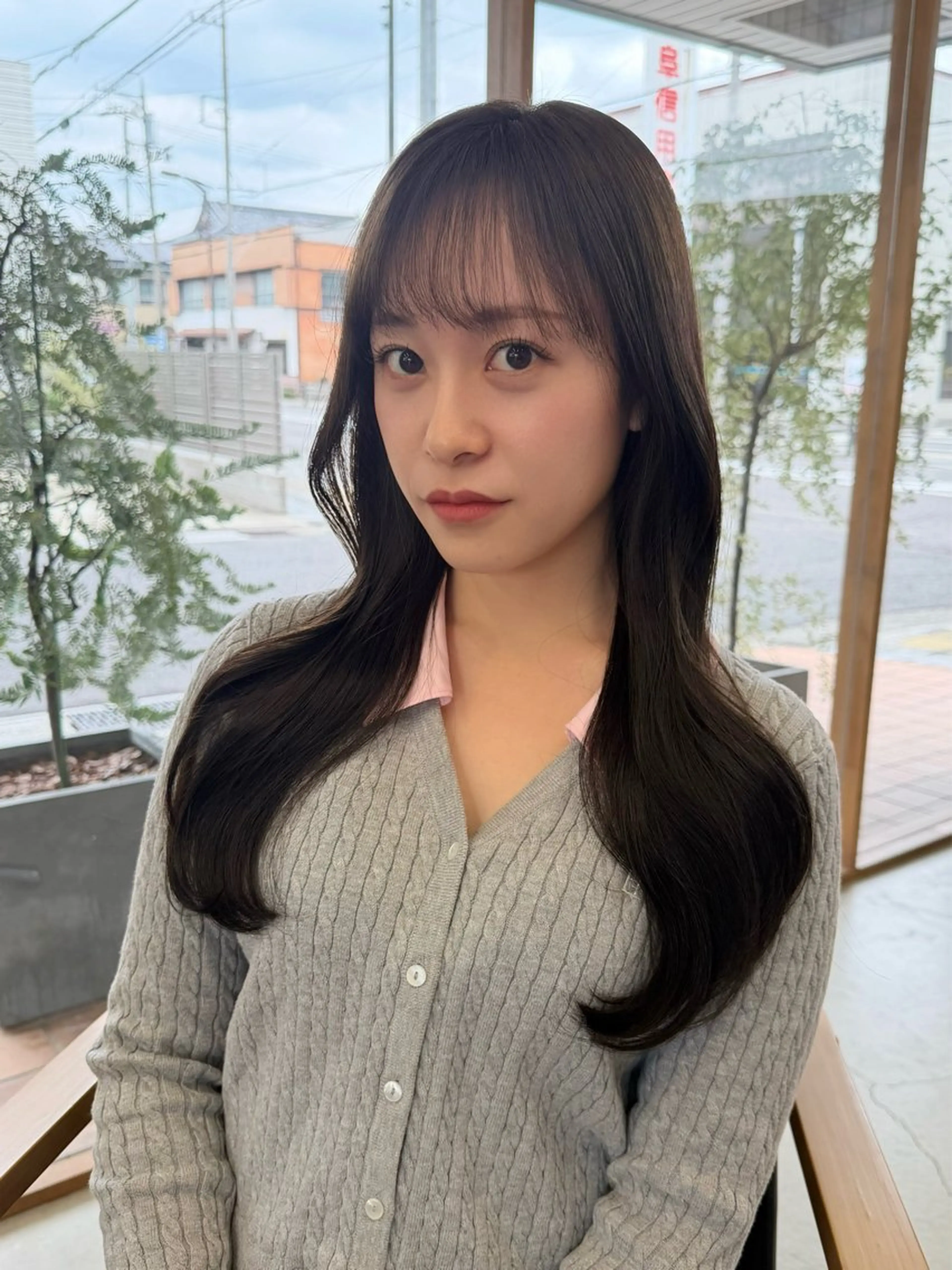 ロング くびれヘア 韓国風ヘア レイヤーカット vince gio 彩織のヘアスタイル