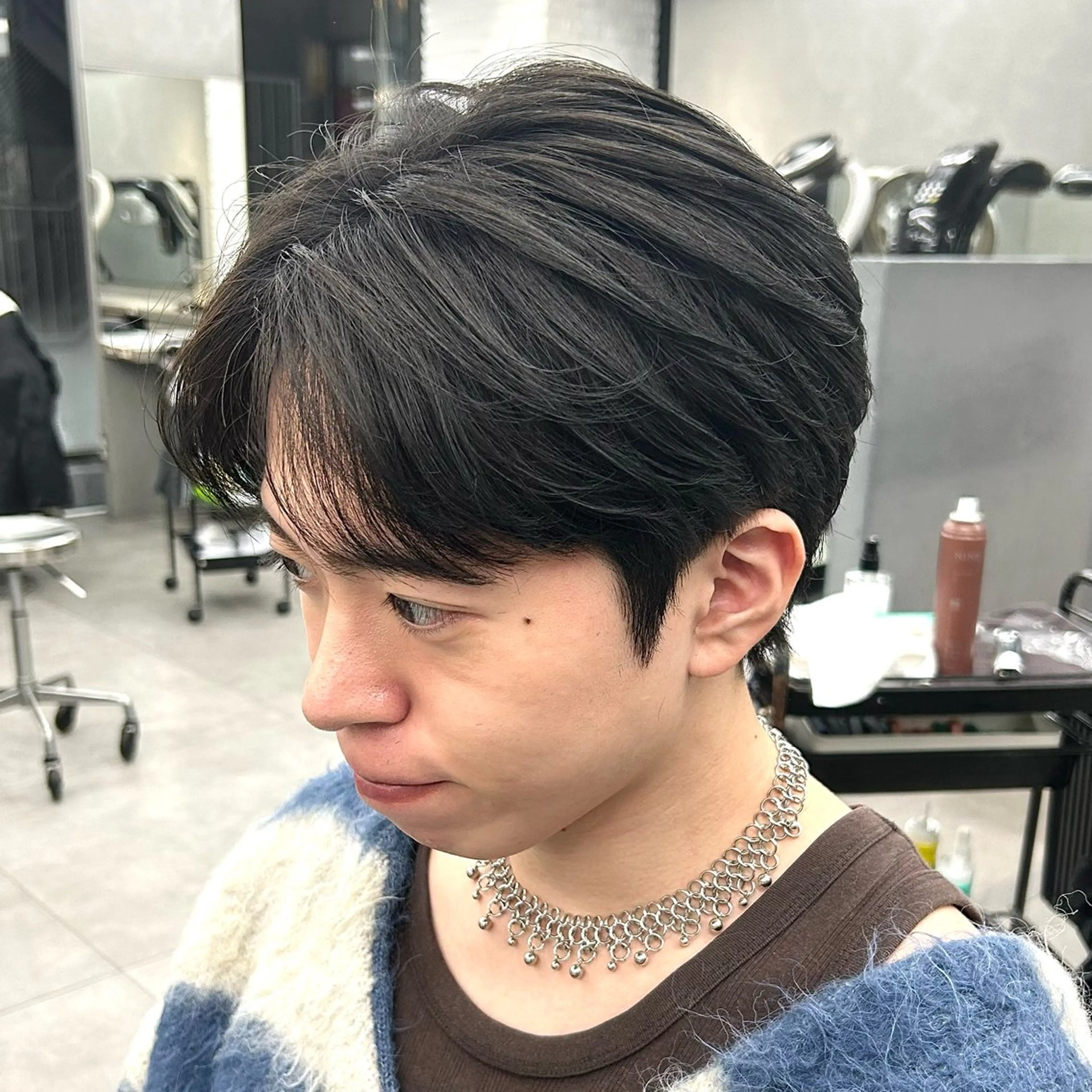 メンズ カット トリートメント 韓国ヘア🇰🇷 メンズパーマ/つかさのヘアスタイル