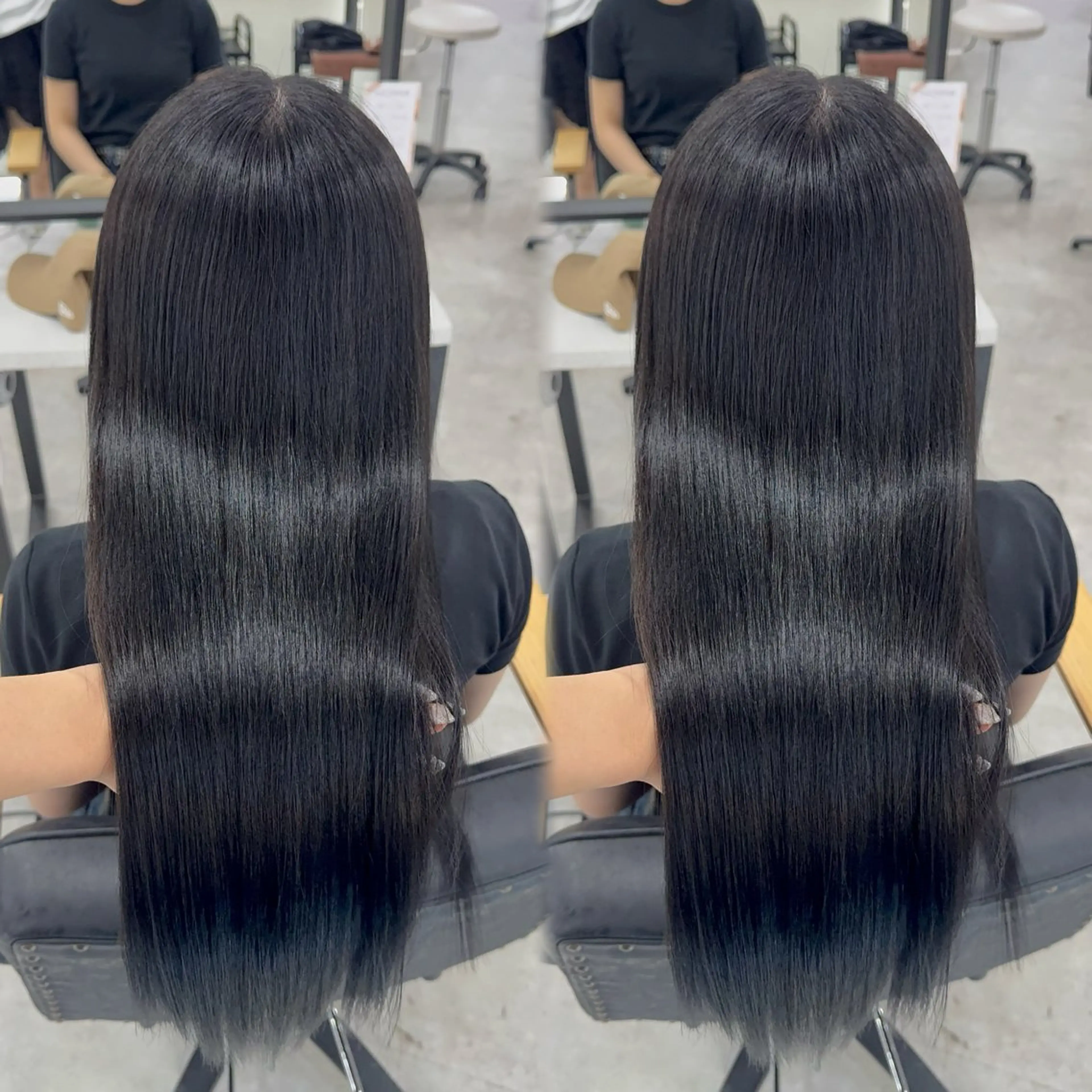 ロング カラー アッシュ アッシュブラウン ベージュカラー 黒髪 ブリーチ カット ヘアカラー トリートメント 赤み無し柔らかカラー 【梅田】madokaのヘアスタイル