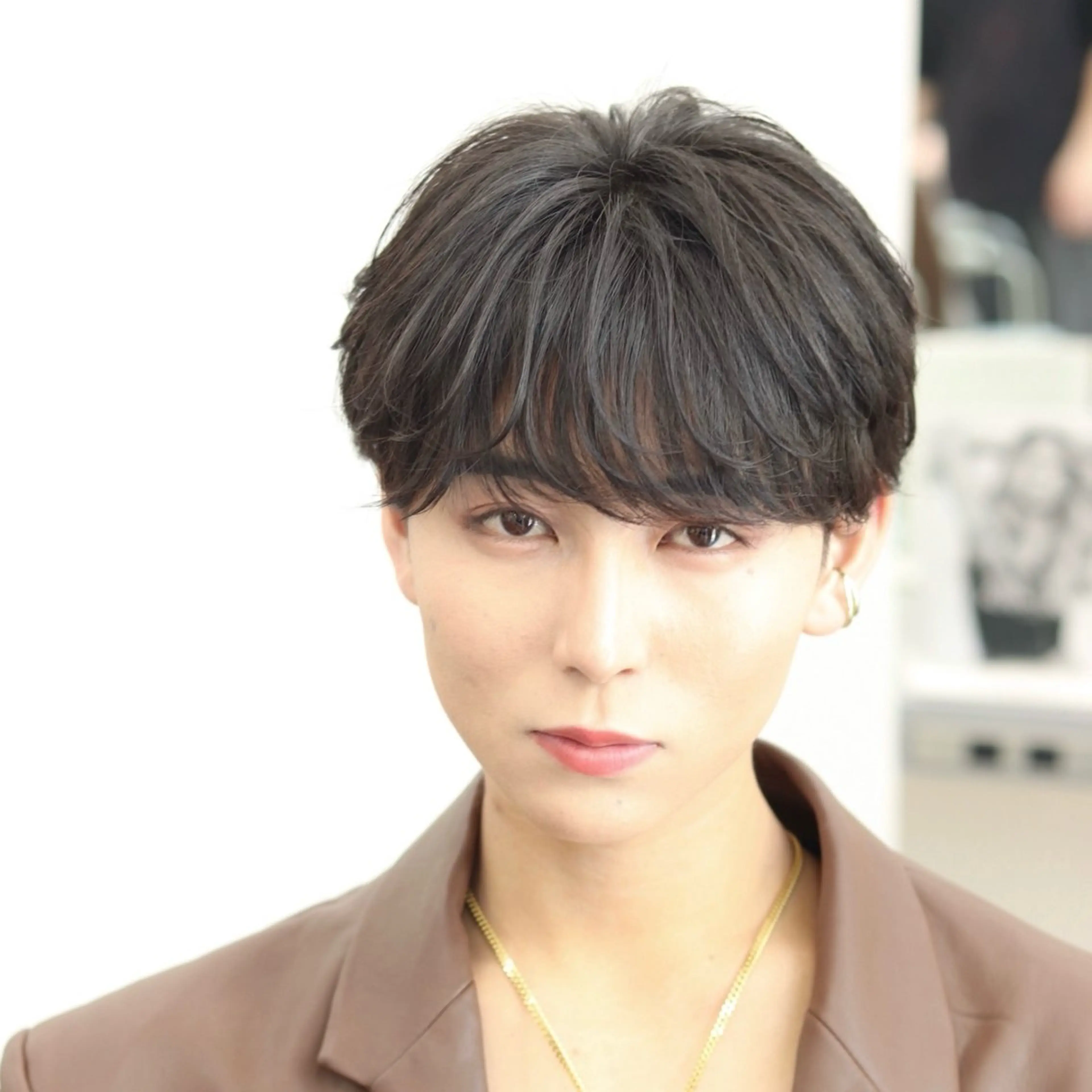 ミディアム カラー パーマ メンズ ハイトーン/メンズマ ッシュ/KYOHEIのヘアスタイル