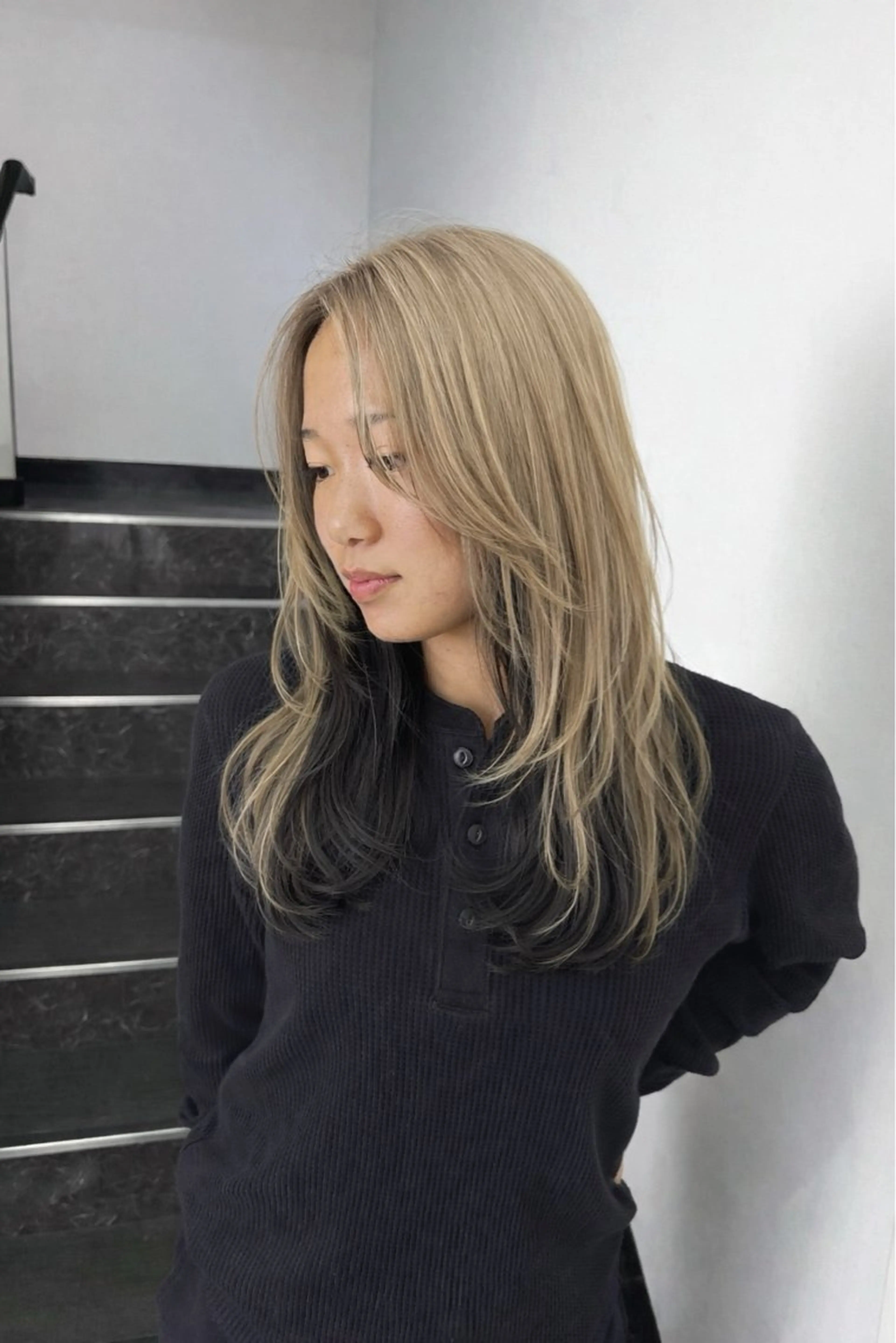 セミロング カット ヘアカラー トリートメント SHIORI/ ベージュカラー/ボブのヘアスタイル