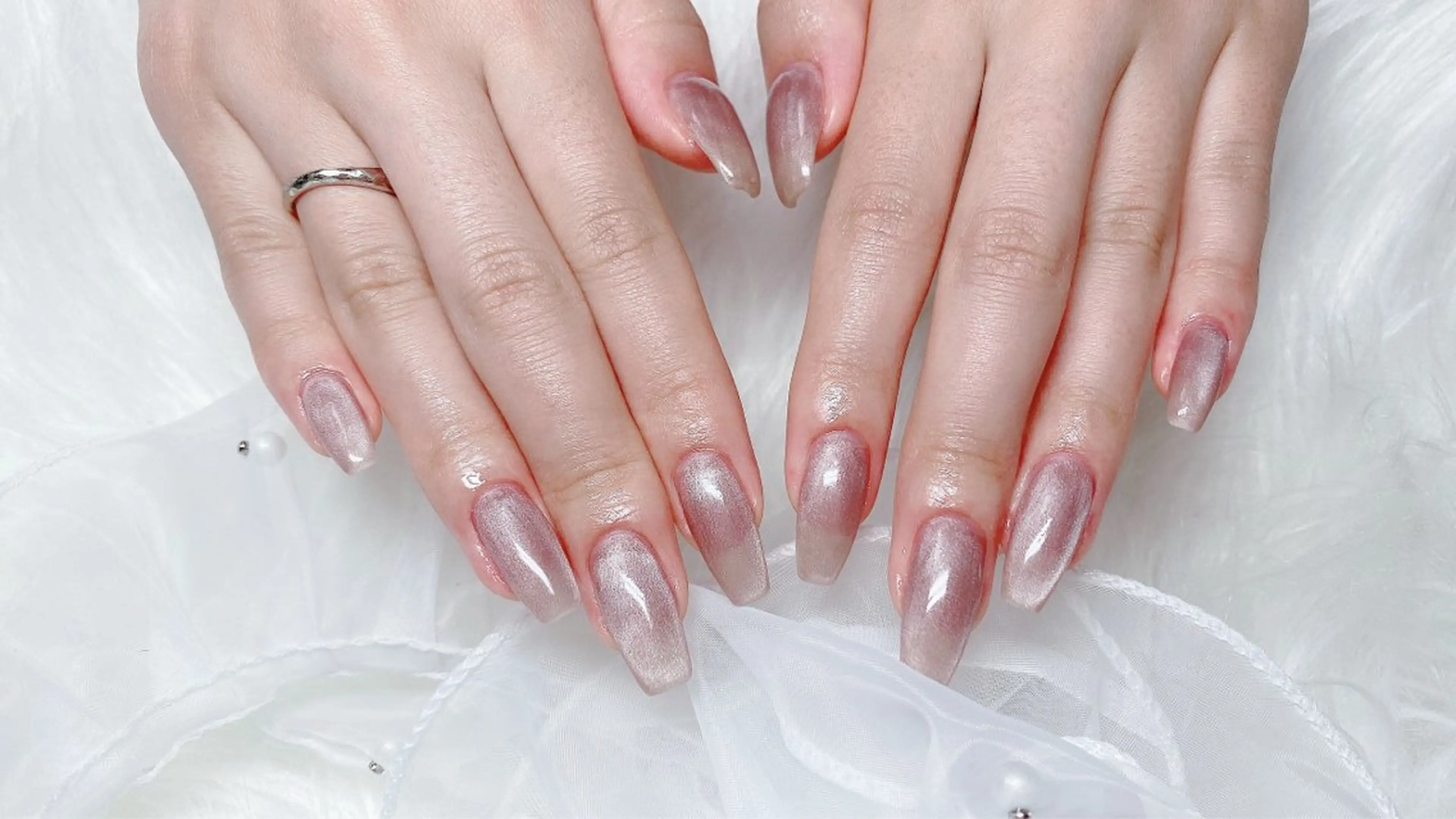 ネイル 長さ出し フットネイル ジェルネイル 韓国ネイル マグネットネイル Nail Annのネイルデザイン