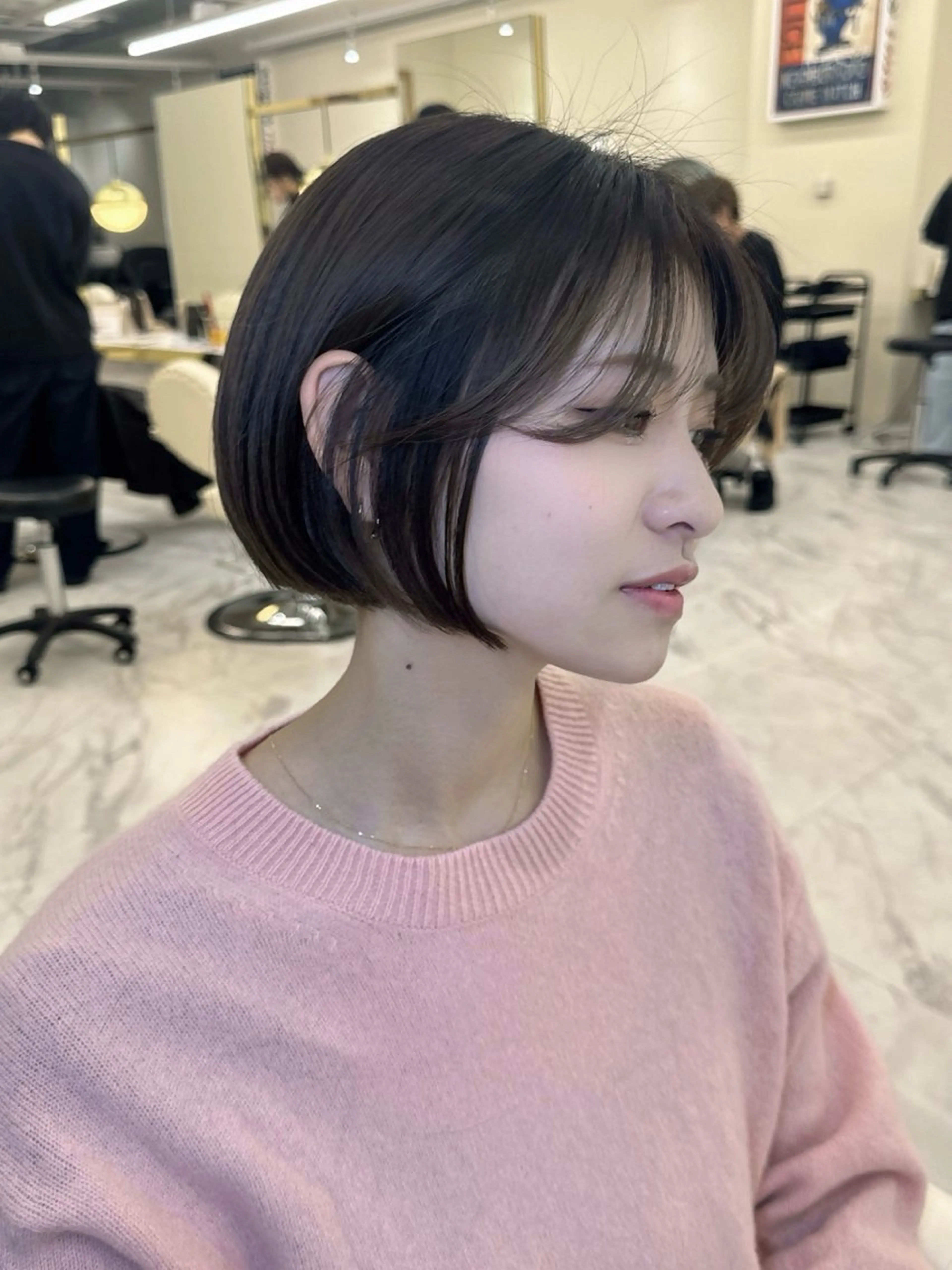 ショート カラー ブラウンカラー 透明感カラー グレージュ オリーブカラー ピンクカラー カット ヘアカラー CHAINON CENTREのヘアスタイル