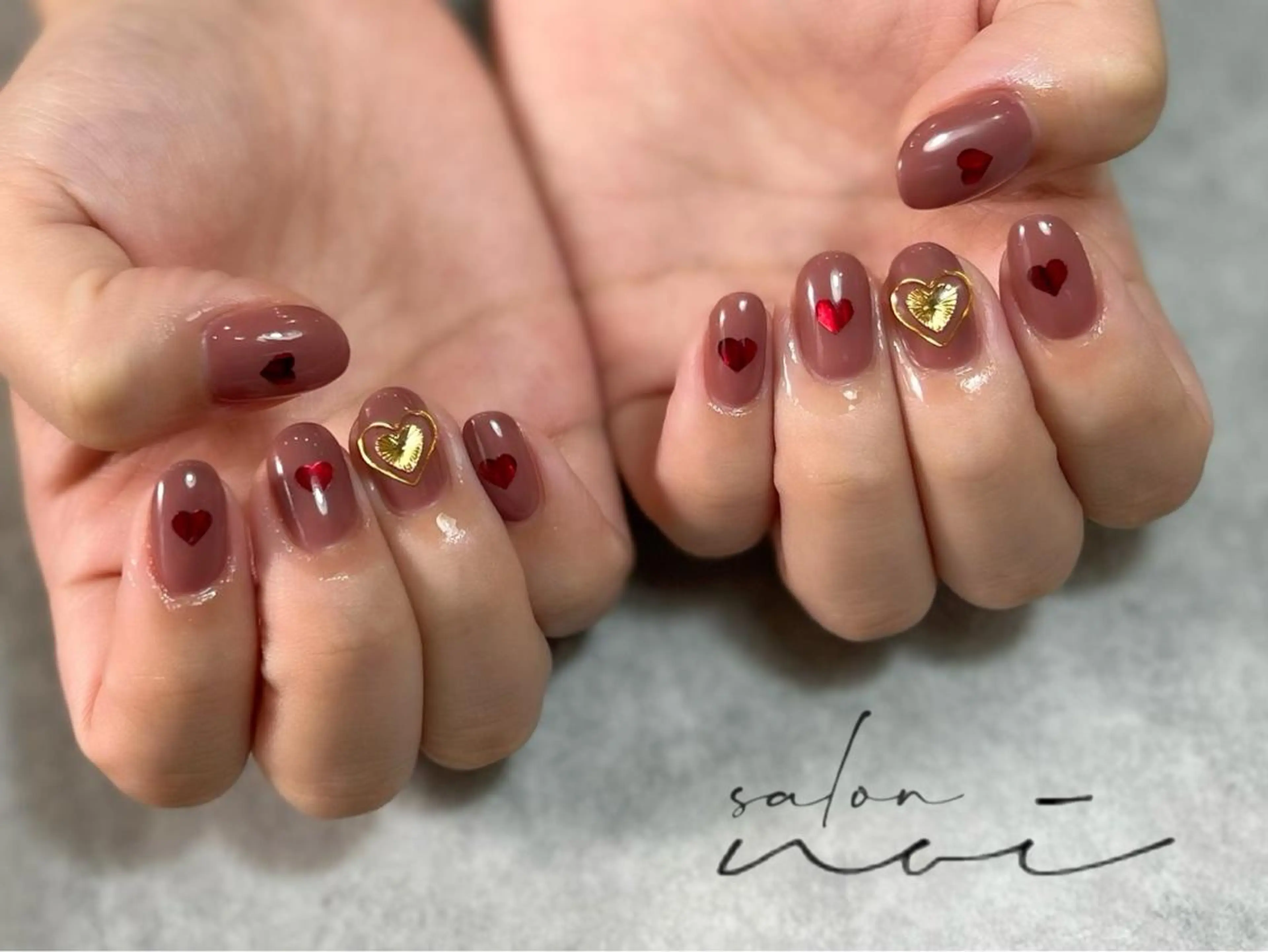 ネイル バレンタイン salon noiのネイルデザイン