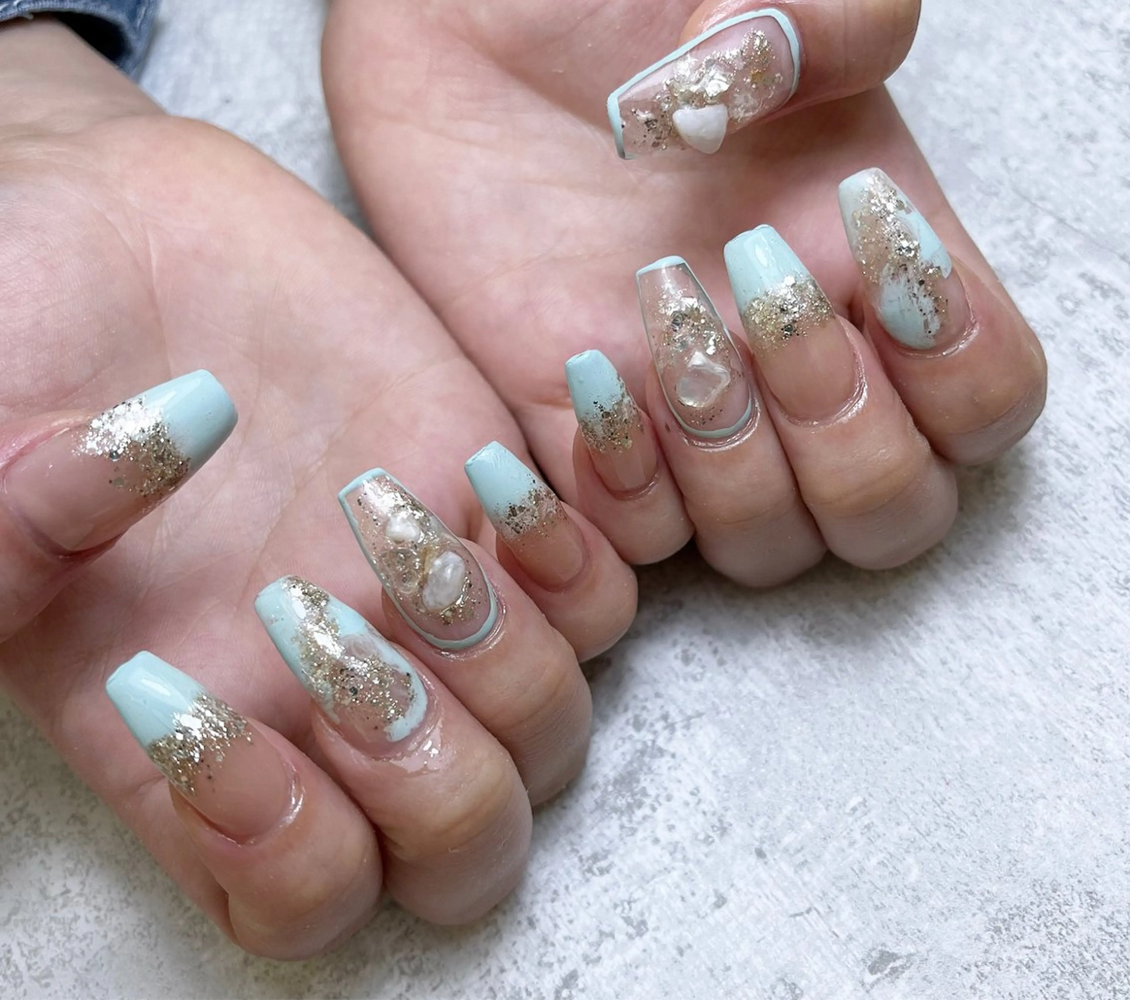 ネイル クリアネイル #Amin nail salonのネイルデザイン