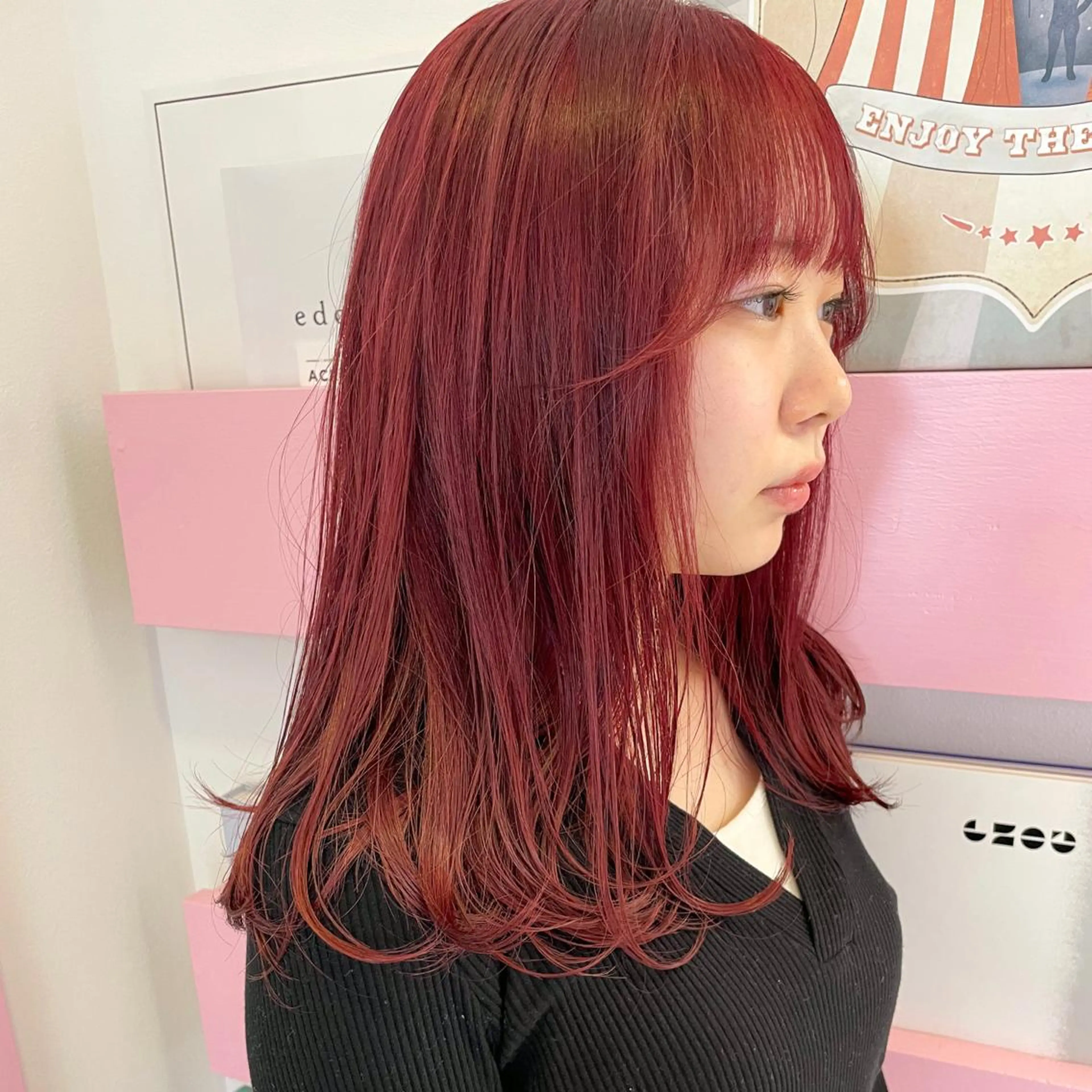 セミロング ボブ 髪質改善 韓国風ヘア カット ヘアカラー トリートメント ボブ特化✨ 松本竜之介のヘアスタイル