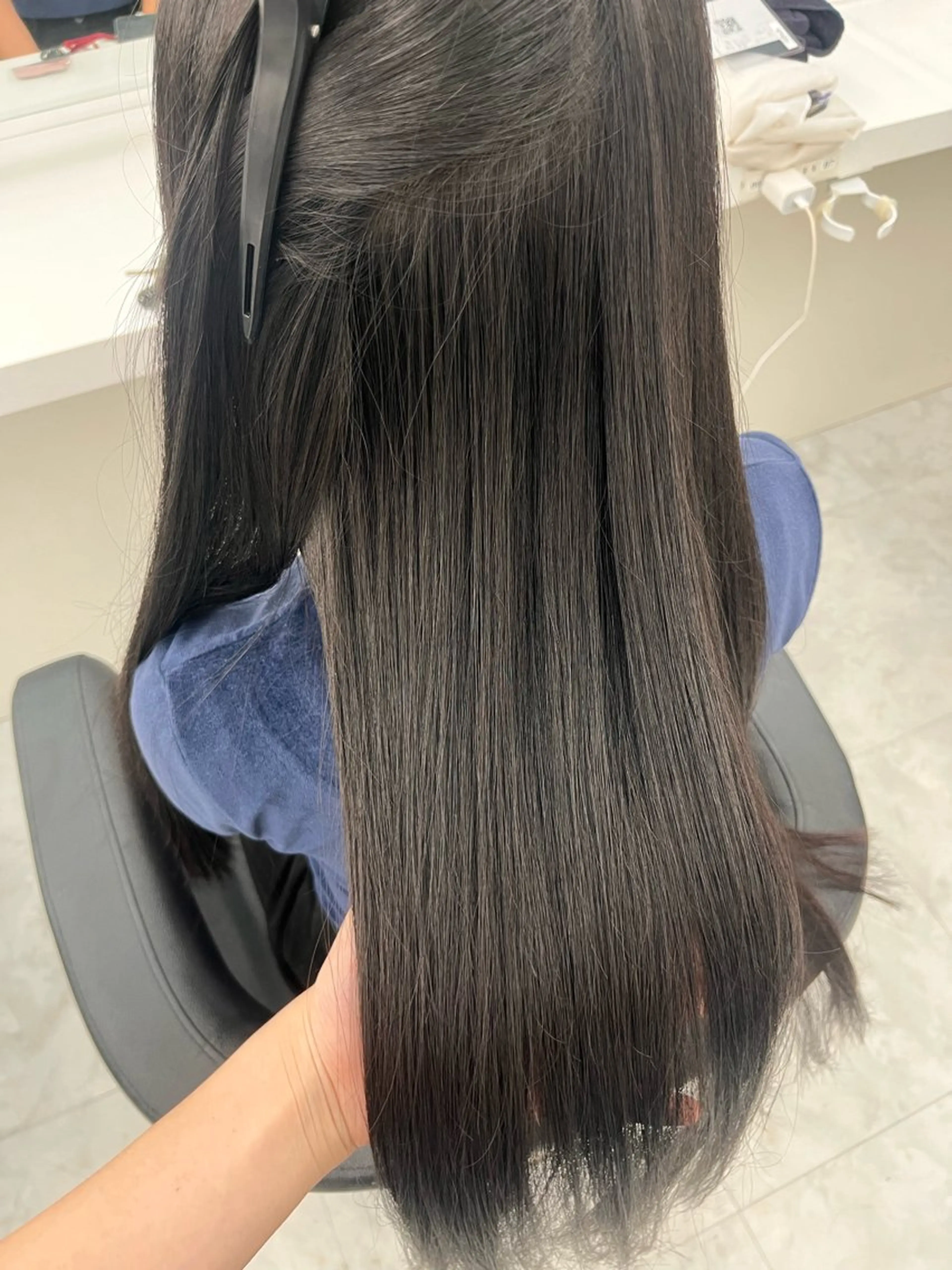 ロング カット 縮毛矯正 ♡ナチュラルガーリー ♡ベージュ♡RINAのヘアスタイル