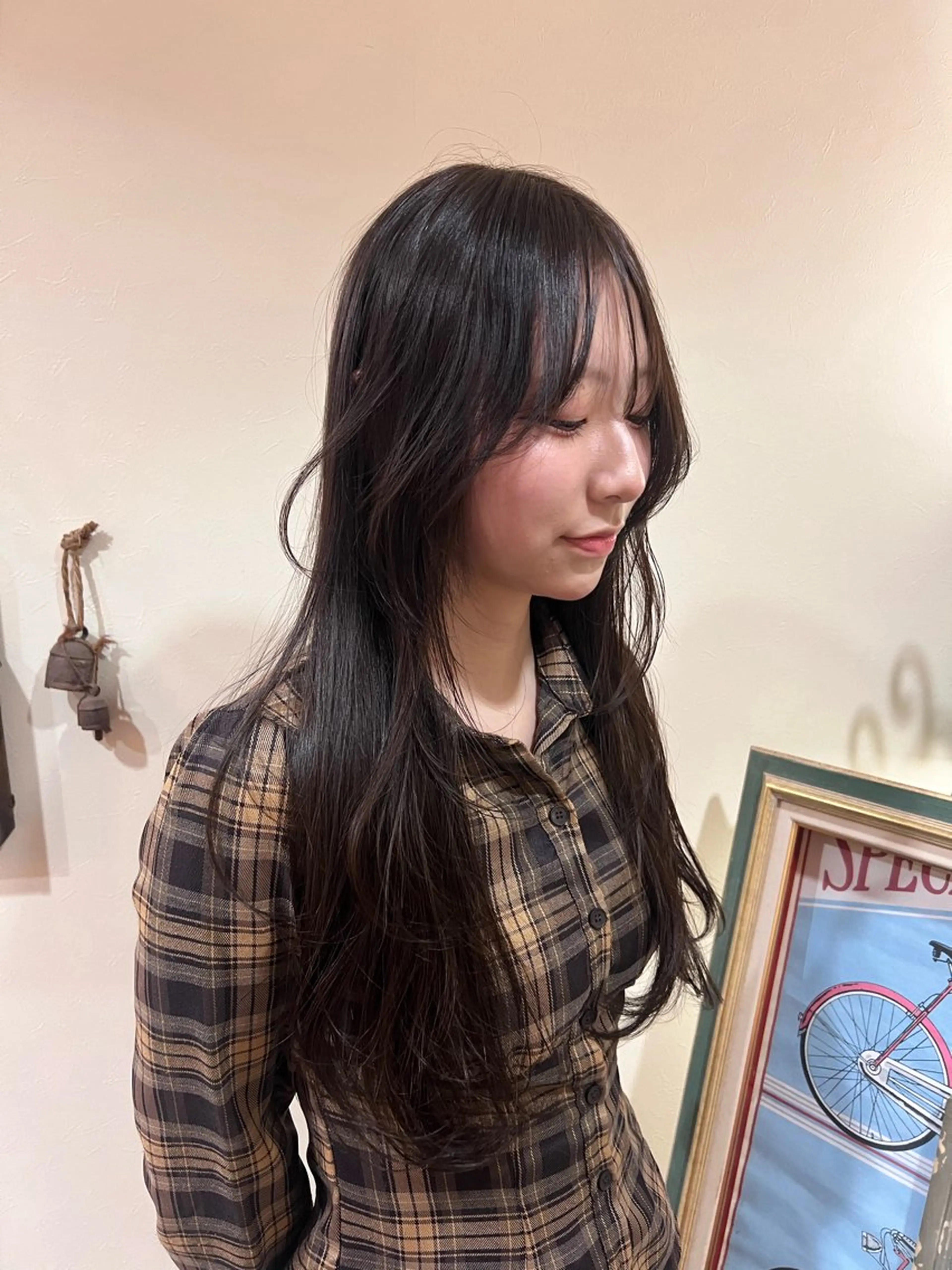 ロング レイヤーカット カット hair&space velon所属・韓国スタイル🫧 サーシャのヘアスタイル