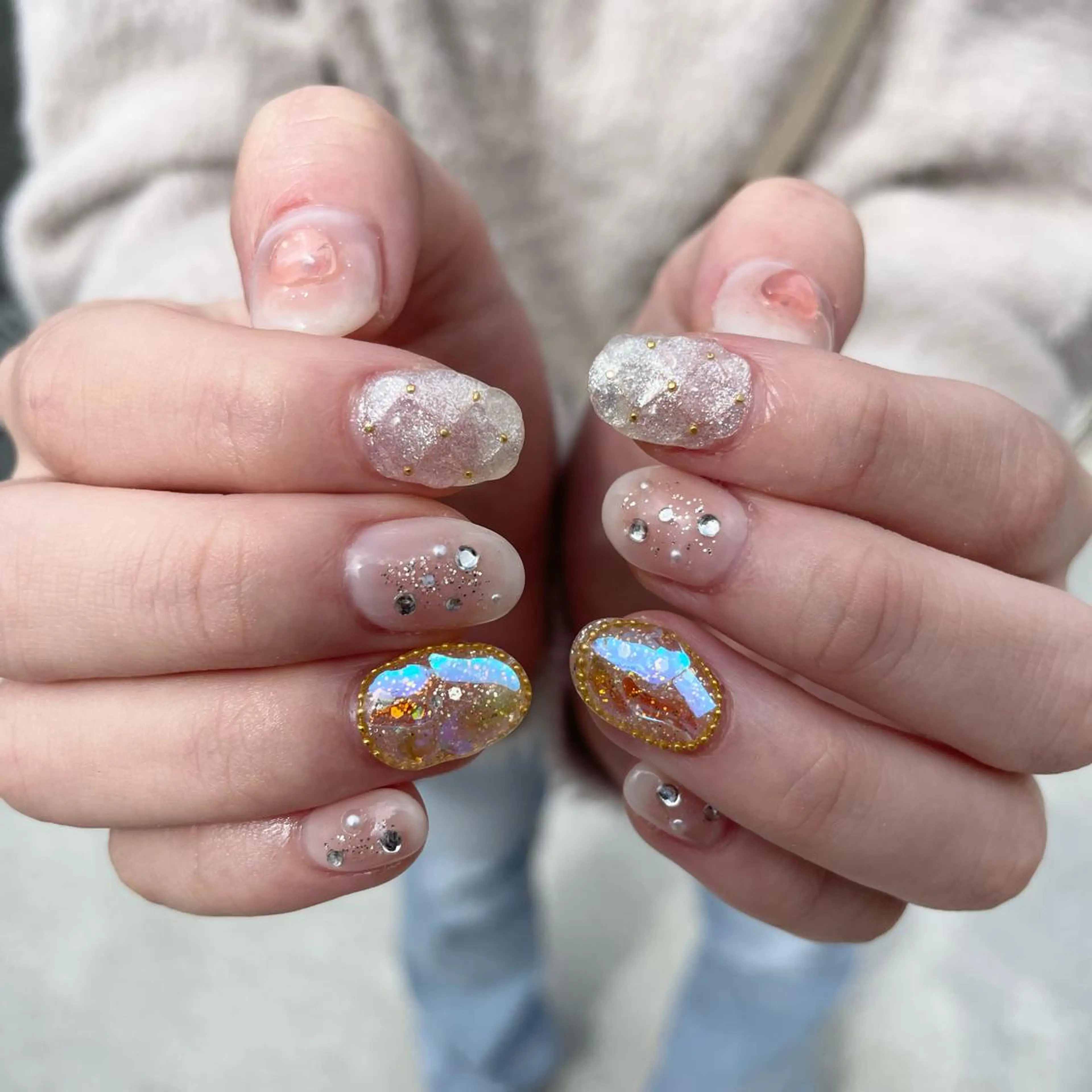 ネイル ハンドネイル Sea  nail by emaのネイルデザイン