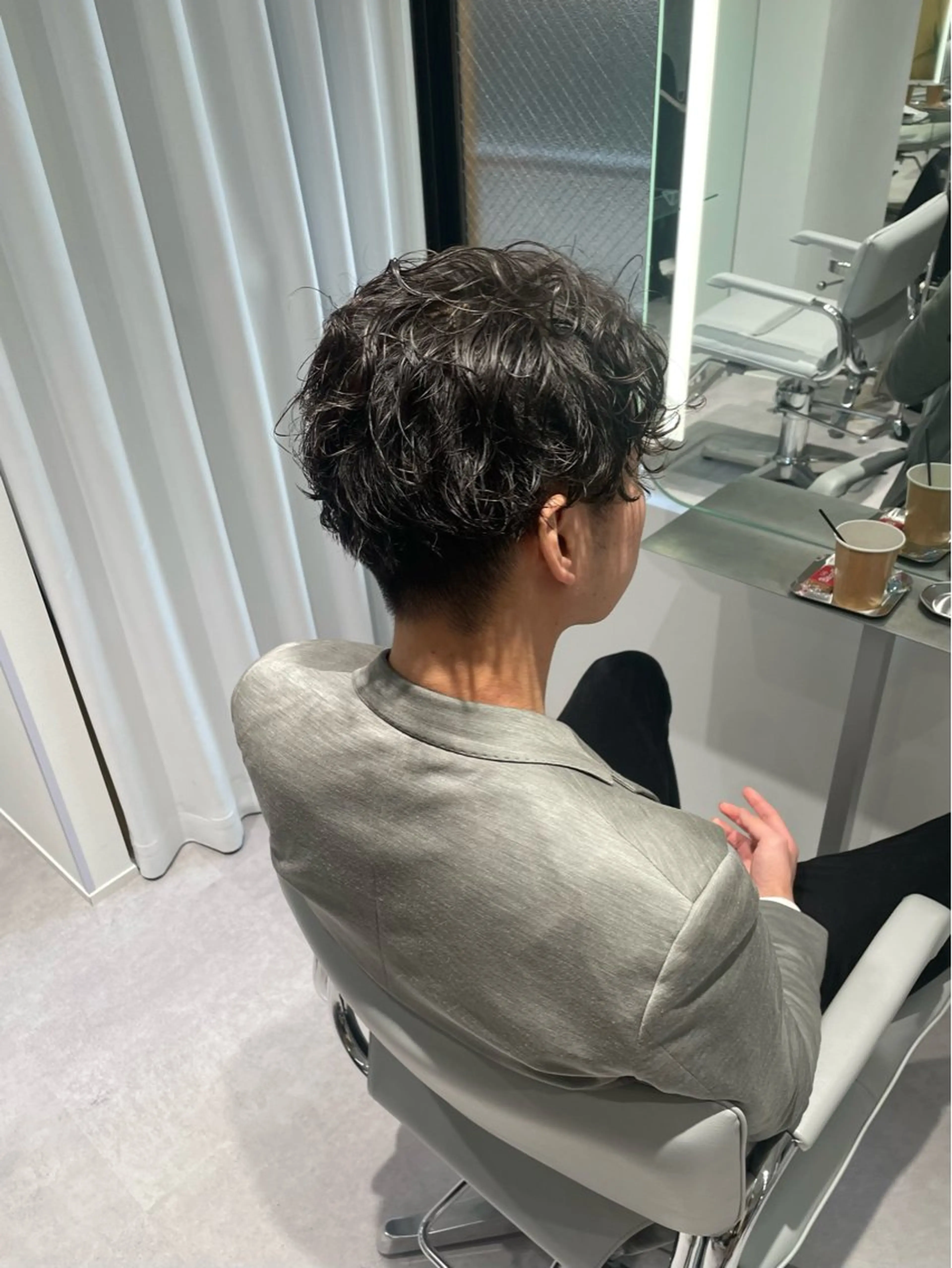 メンズ momone🍒 メンズカットパーマのヘアスタイル