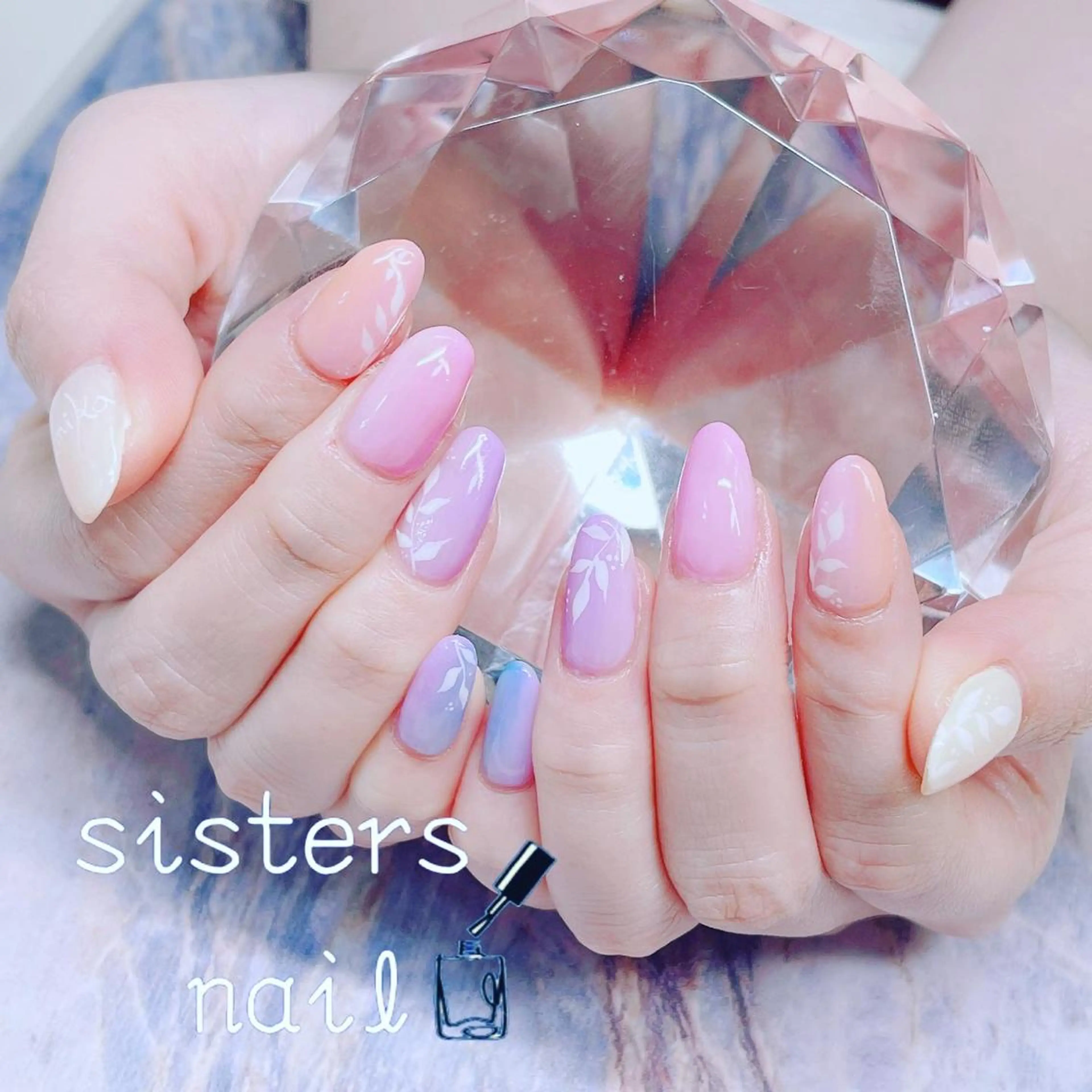 ネイル アートネイル グラデーション パステルネイル 春ネイル ハンドネイル ハンドケア sisters nail.fのネイルデザイン