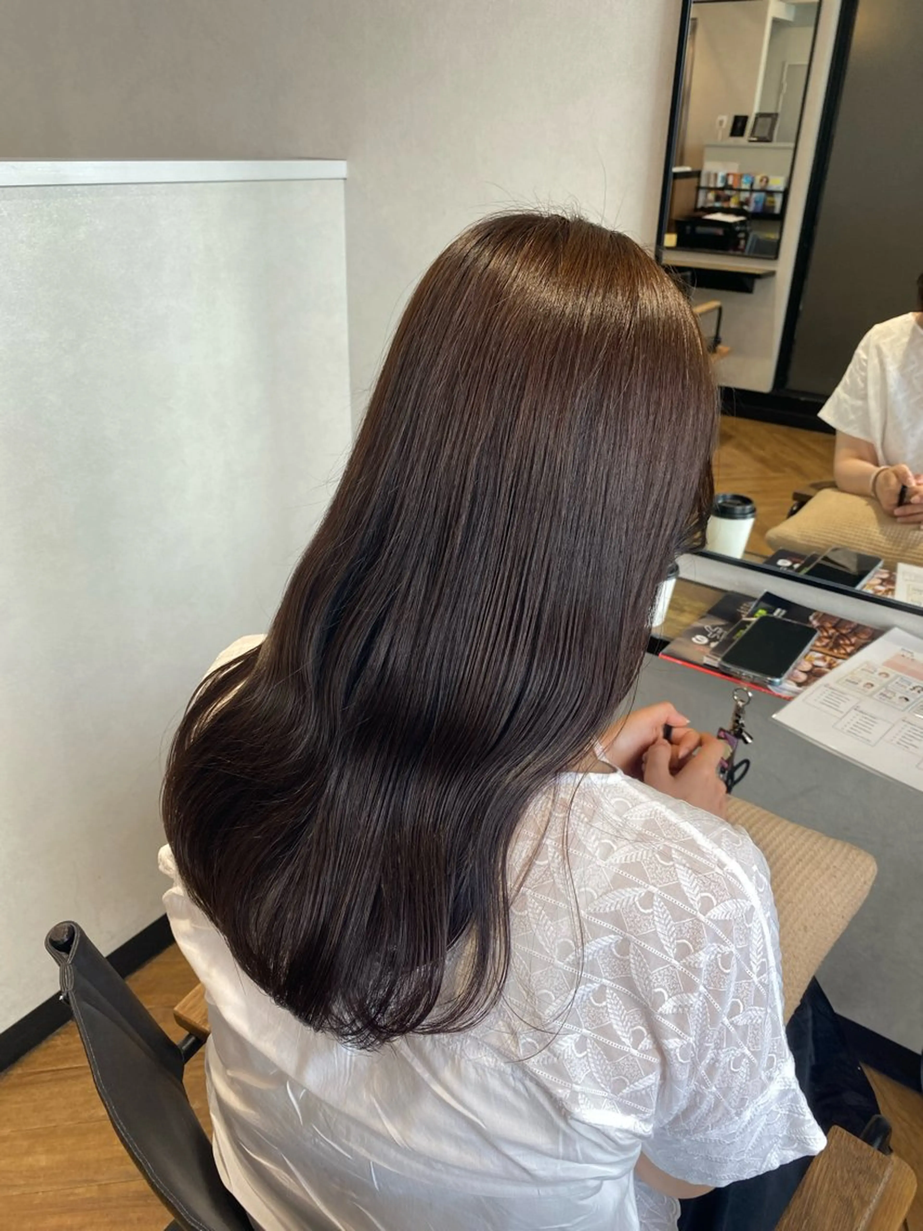 ミディアム カラー ラベンダーカラー カット ヘアカラー MIREI /韓国風 ショート/大阪美容室のヘアスタイル