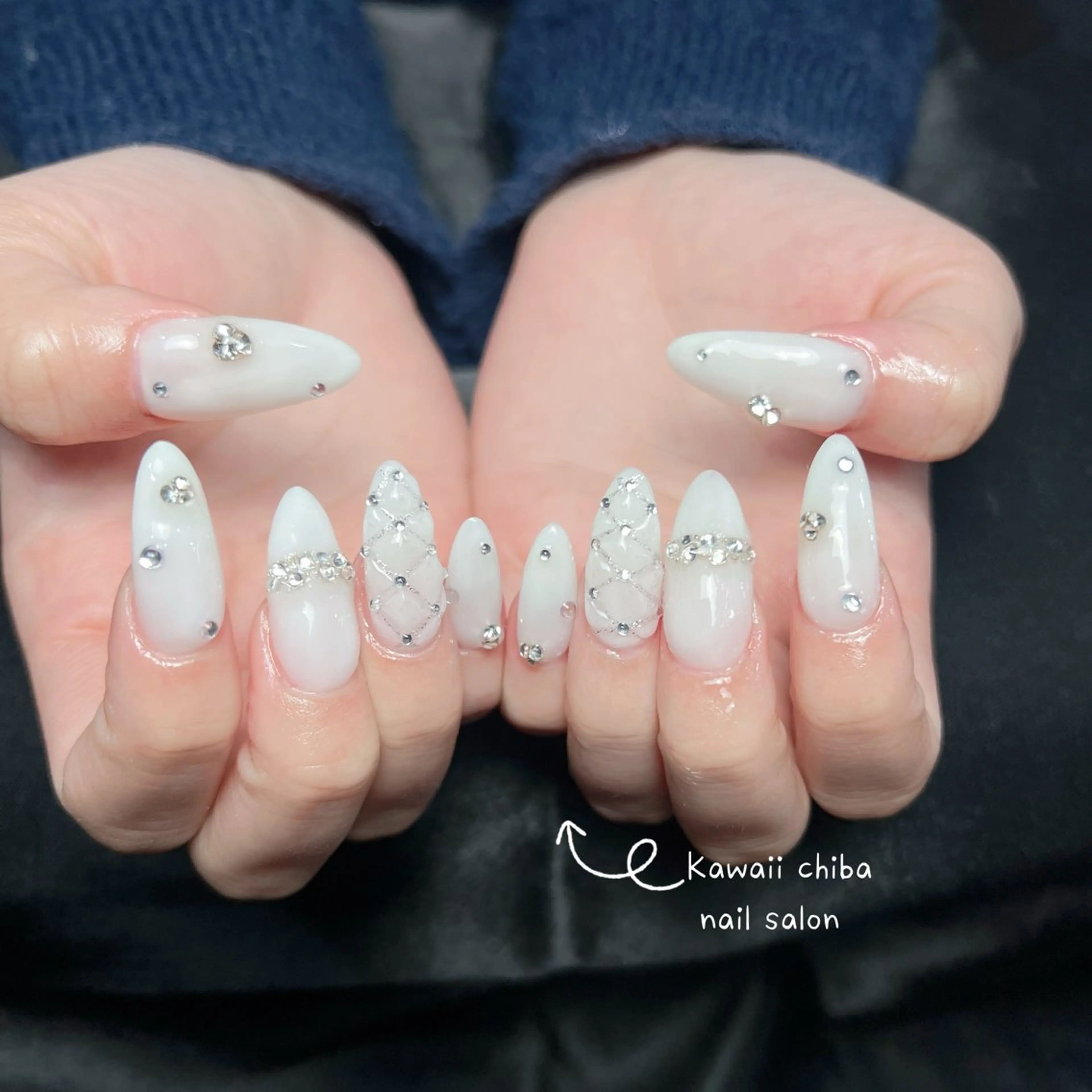 ネイル アートネイル クリアネイル ジェルネイル ハート 韓国ネイル Kawaii _Nailのネイルデザイン