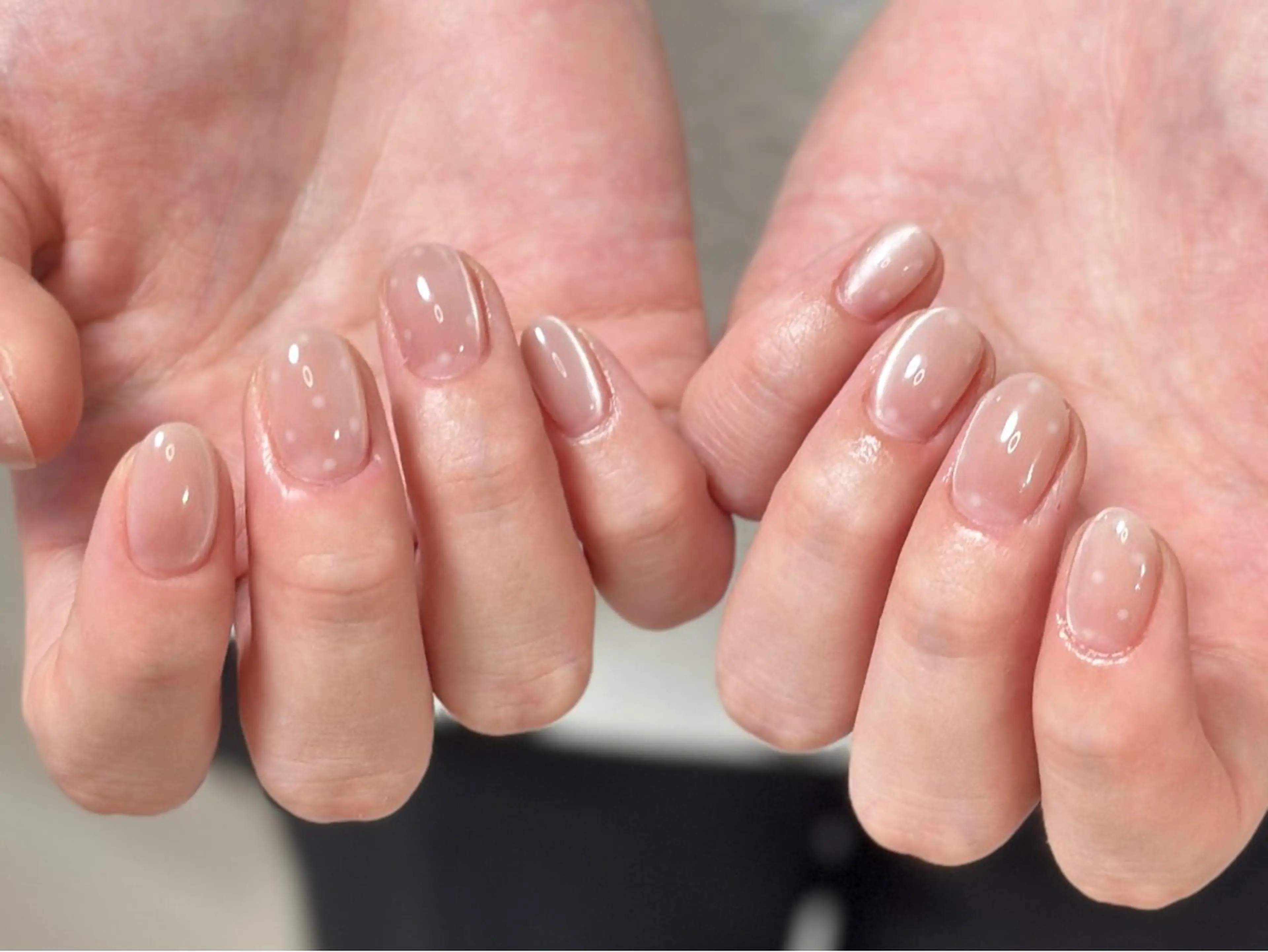 ネイル アートネイル オーロラネイル チークネイル フレンチネイル ガラスフレンチ 🎀YooLi Nail salonのネイルデザイン