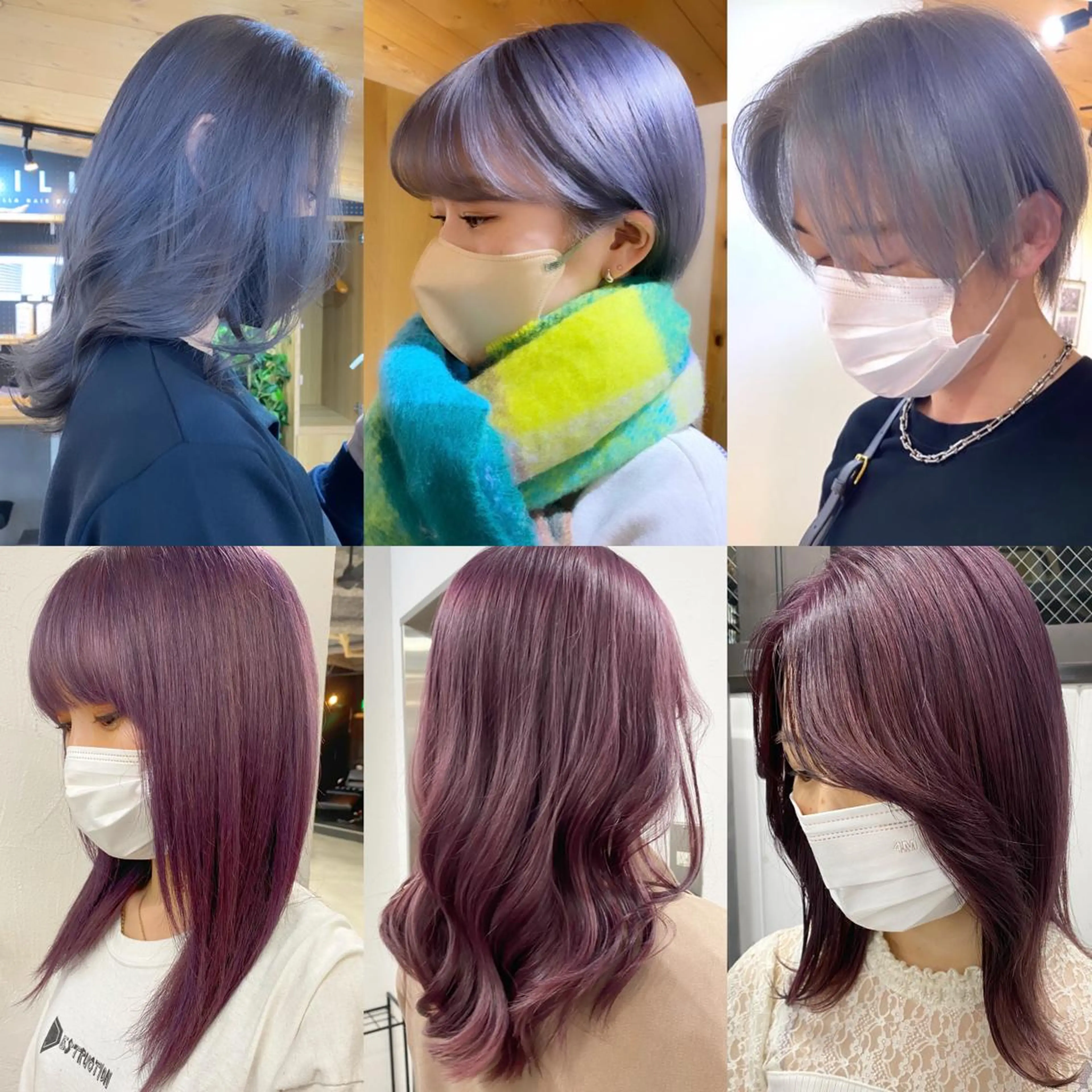 ミディアム カラー ヘアアレンジ ラベンダーカラー カット ヘアカラー トリートメント 🧸艶々韓国ヘア 🧁mizunaのヘアスタイル