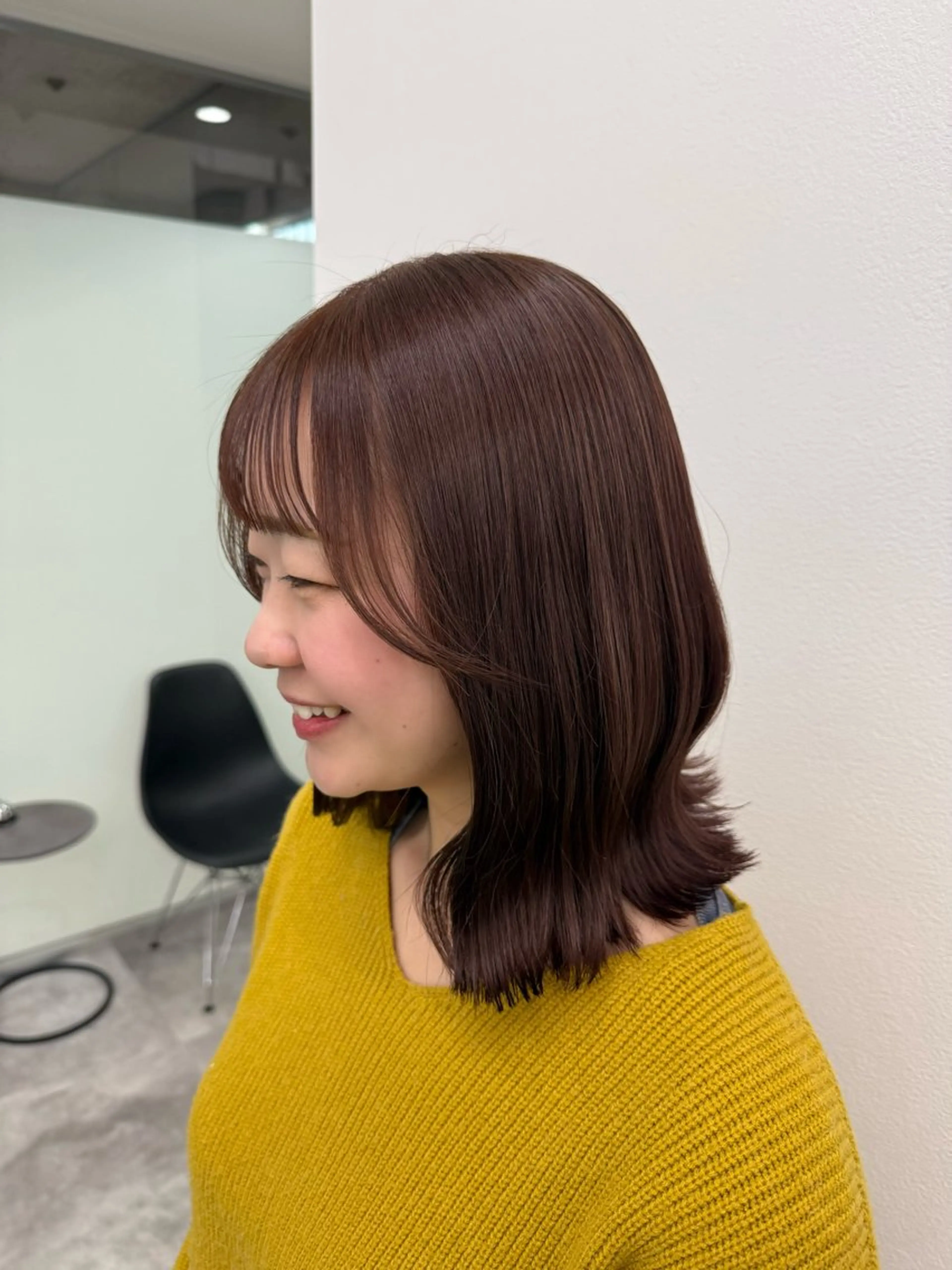 ミディアム カラー ベージュカラー カット ヘアカラー トリートメント azumi/ボブ/暖 色/オリーブ/縮毛のヘアスタイル