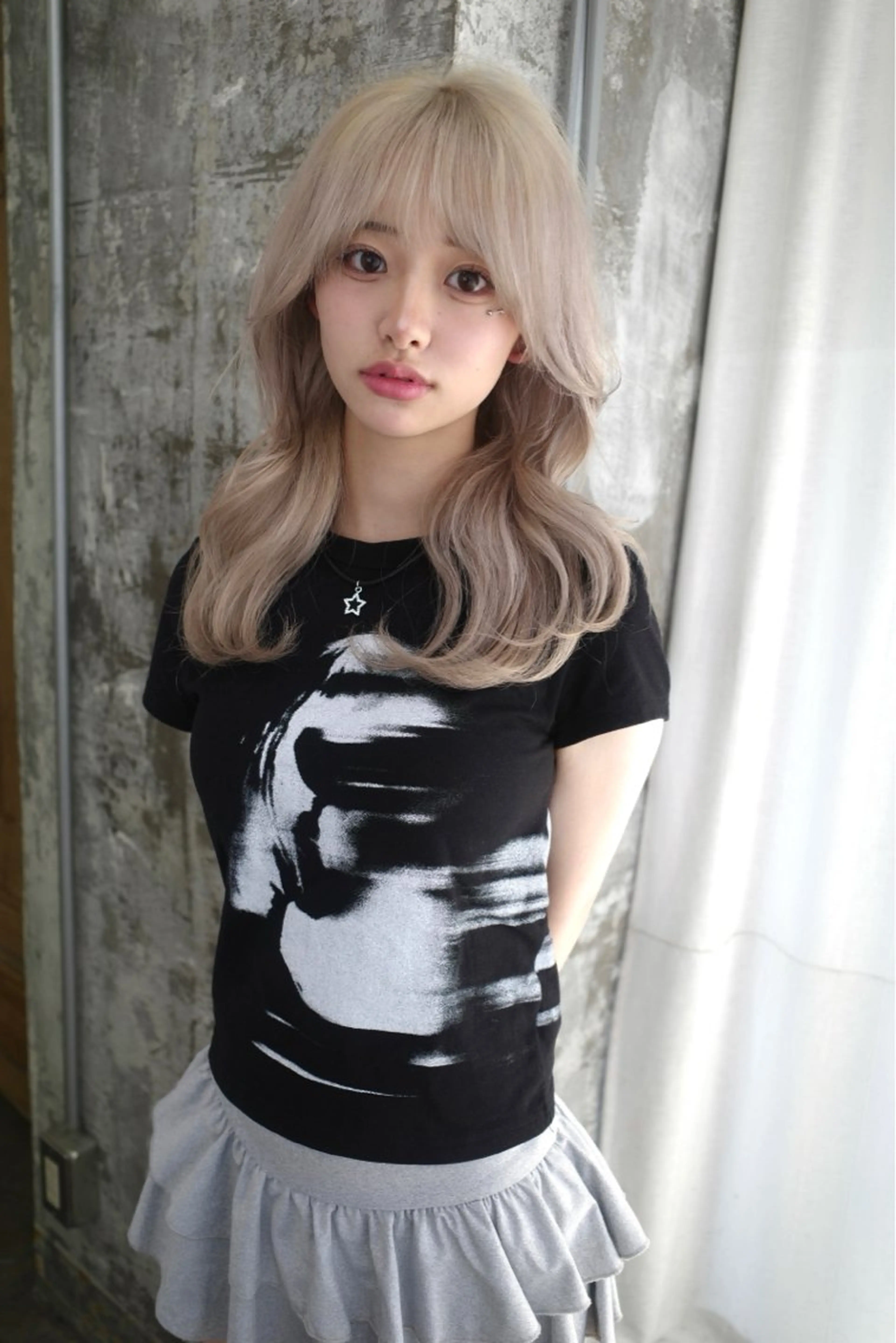 ロング カラー ブリーチ 福岡美容室ハイトーン koudaiのヘアスタイル