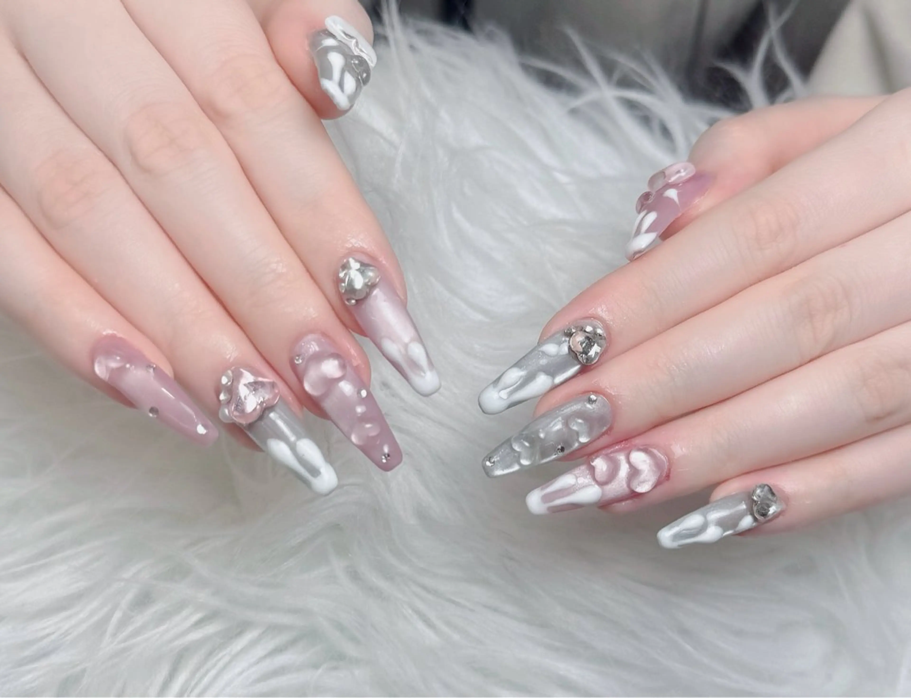 ネイル アートネイル 韓国ネイル 持ち込み ワンホンネイル ハンドネイル Lenie Nail Salonのネイルデザイン