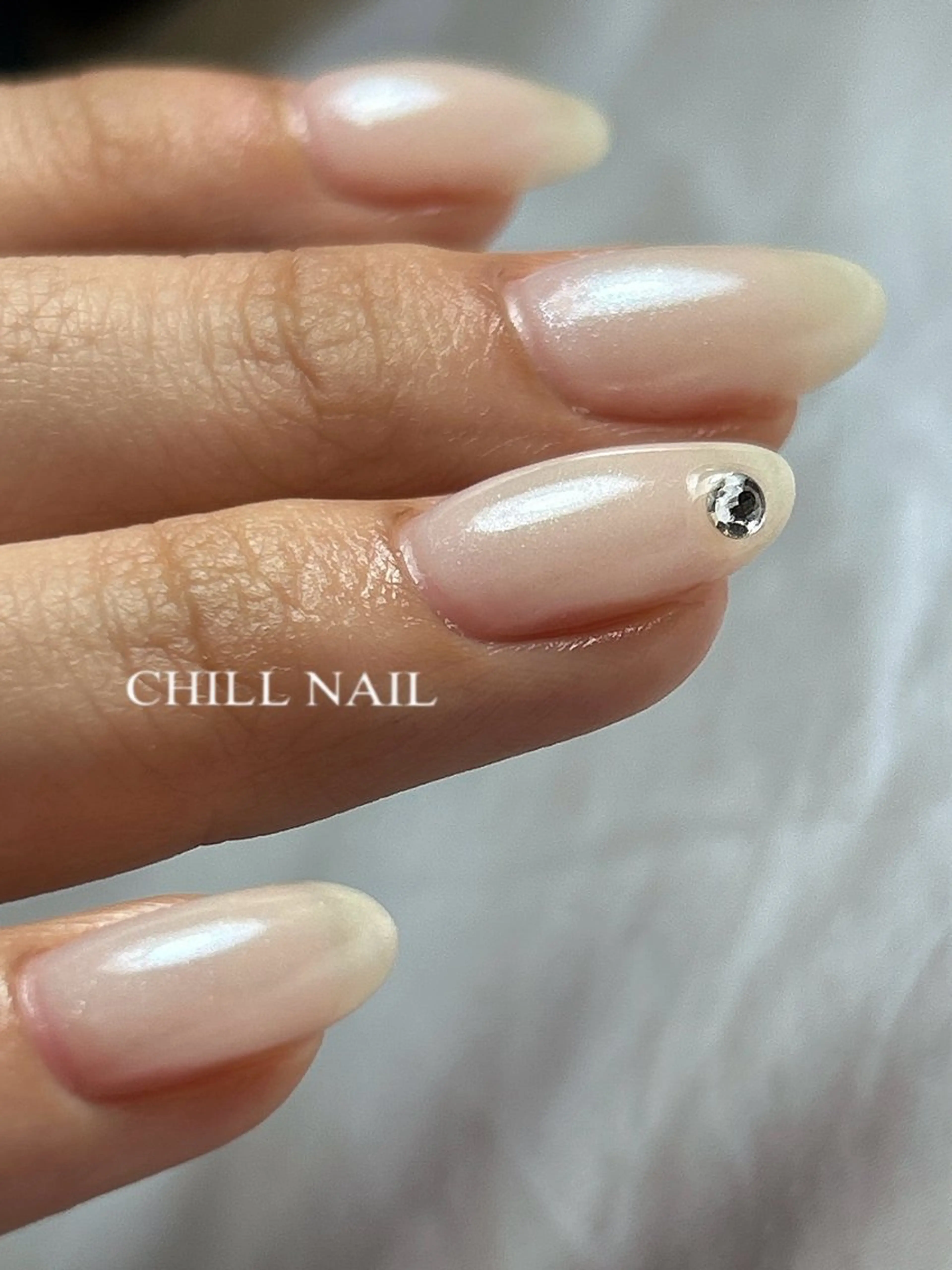 ネイル 卒業式 ミラーネイル ストーンネイル ハンドネイル CHILL NAILのネイルデザイン