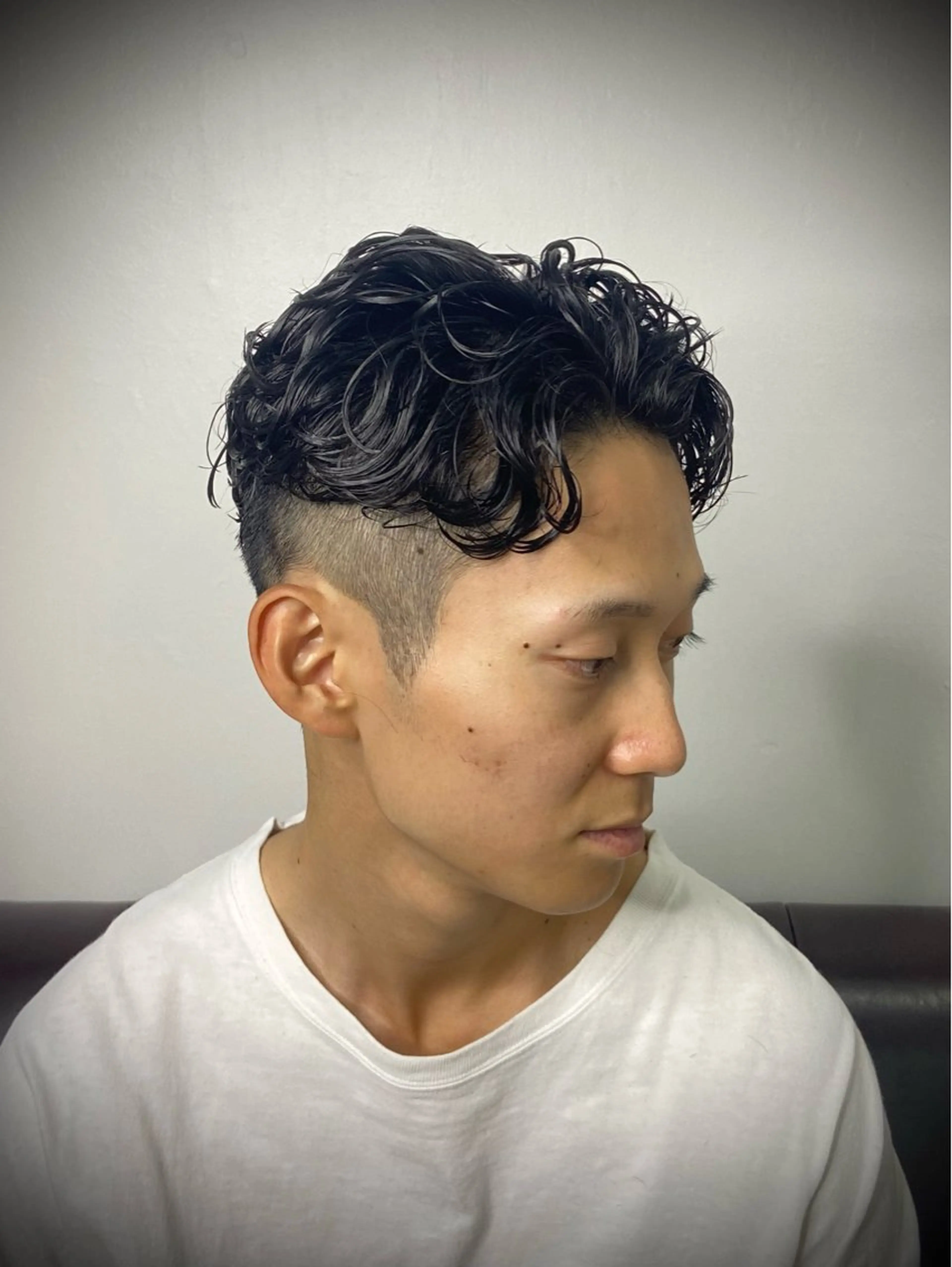 パーマ メンズ カット パーマ 柄﨑 比呂/ancielのヘアスタイル