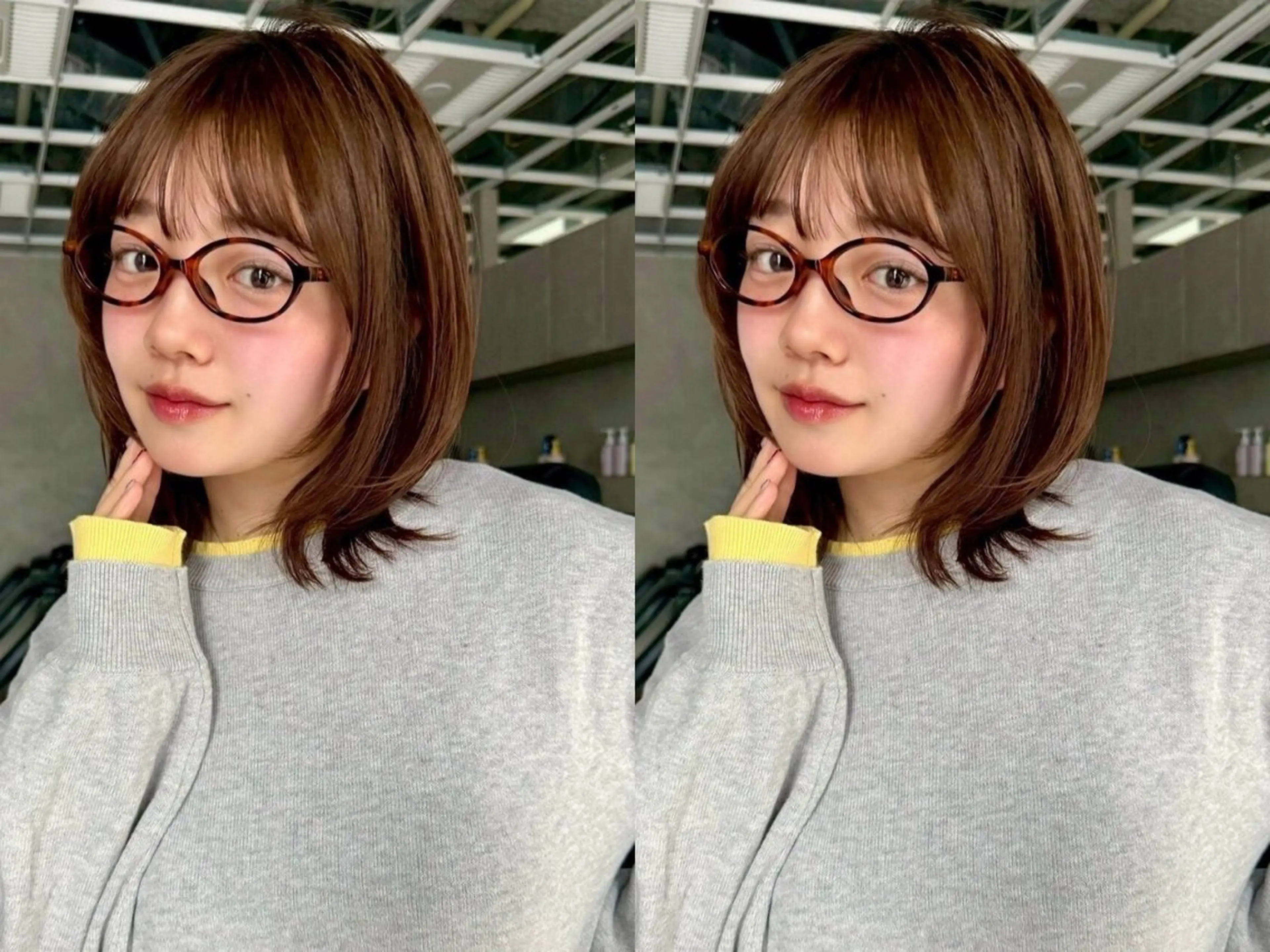 ミディアム 透明感カラー / Rio👶🏻💞のヘアスタイル
