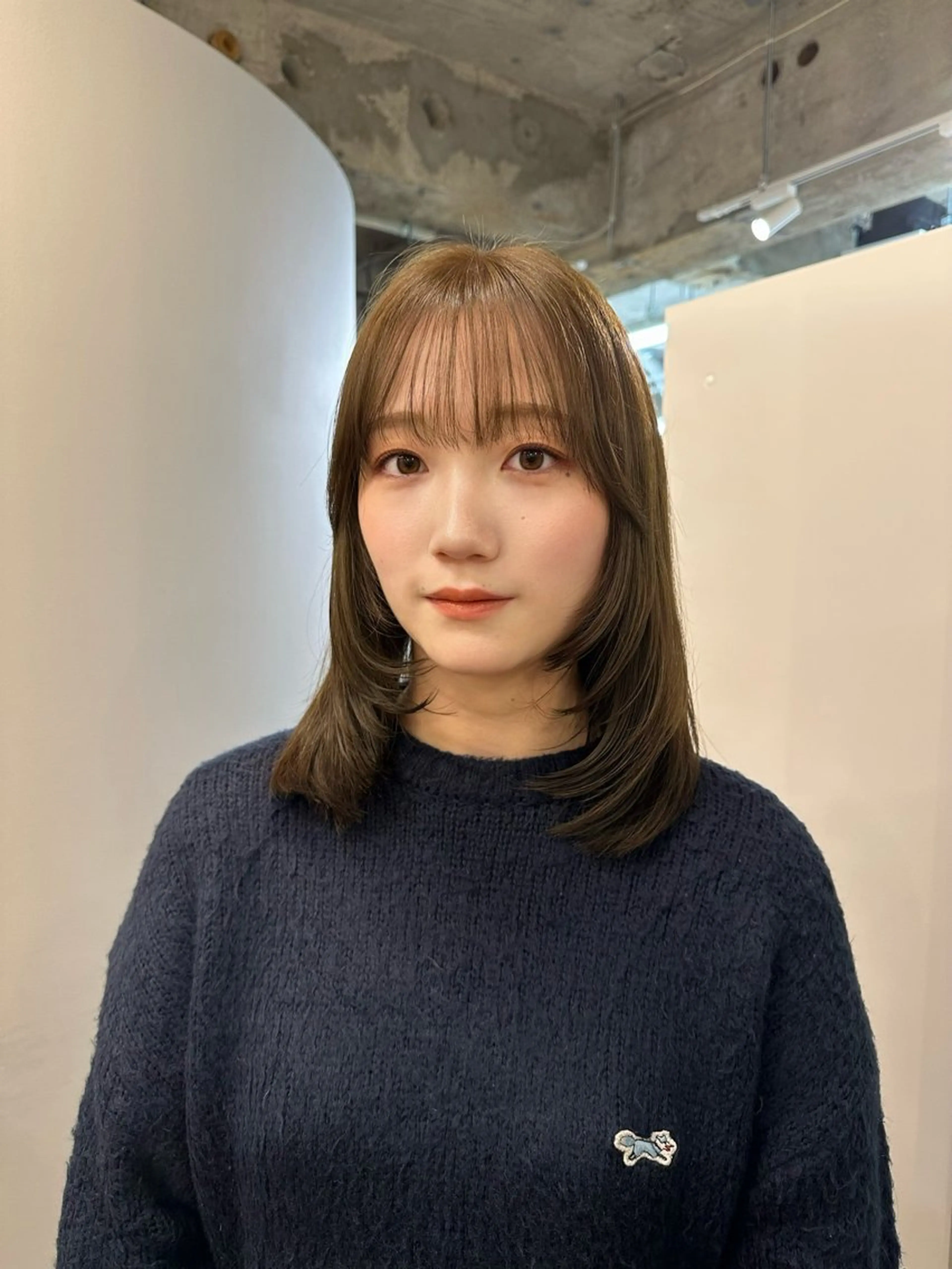 ミディアム 顔周りカット レイヤーカット 小顔カット IROW天神大名店 Rinaのその他イメージ