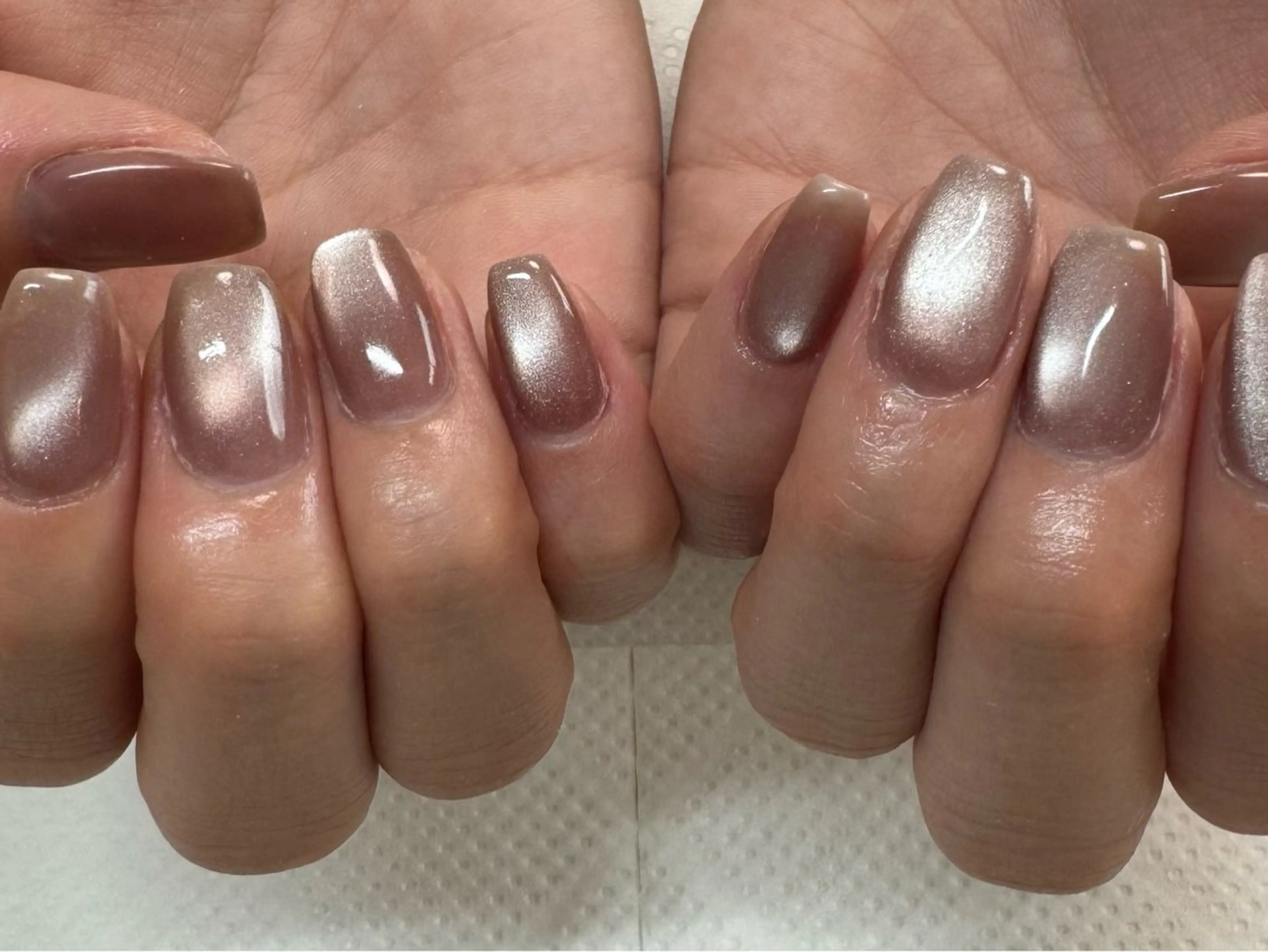 ネイル マグネットネイル オフィスネイル シンプルネイル ハンドネイル MH_ Nailのネイルデザイン