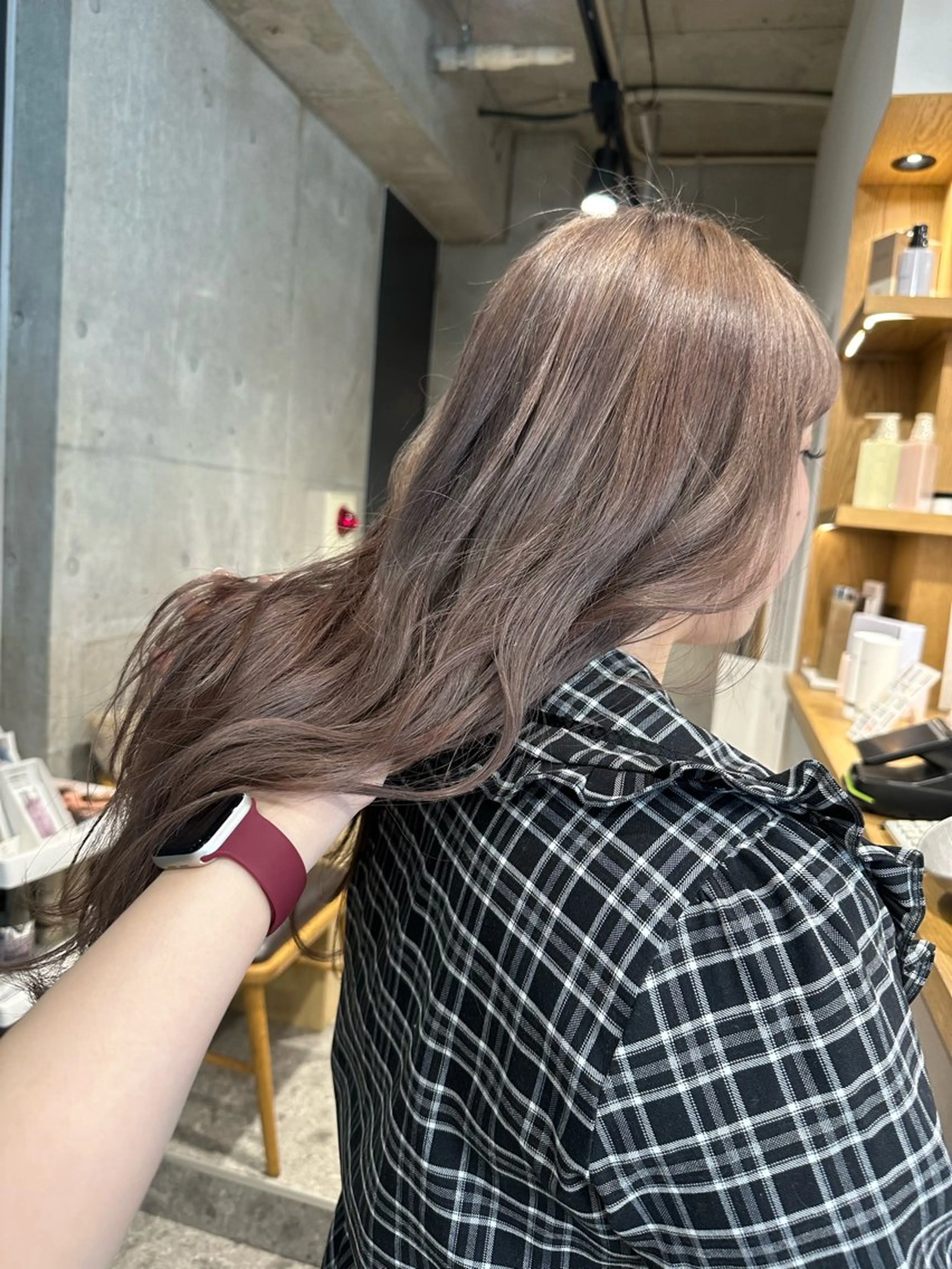 ミディアム ヘアカラー ︎🤎W color MIYU‎🤎のヘアスタイル