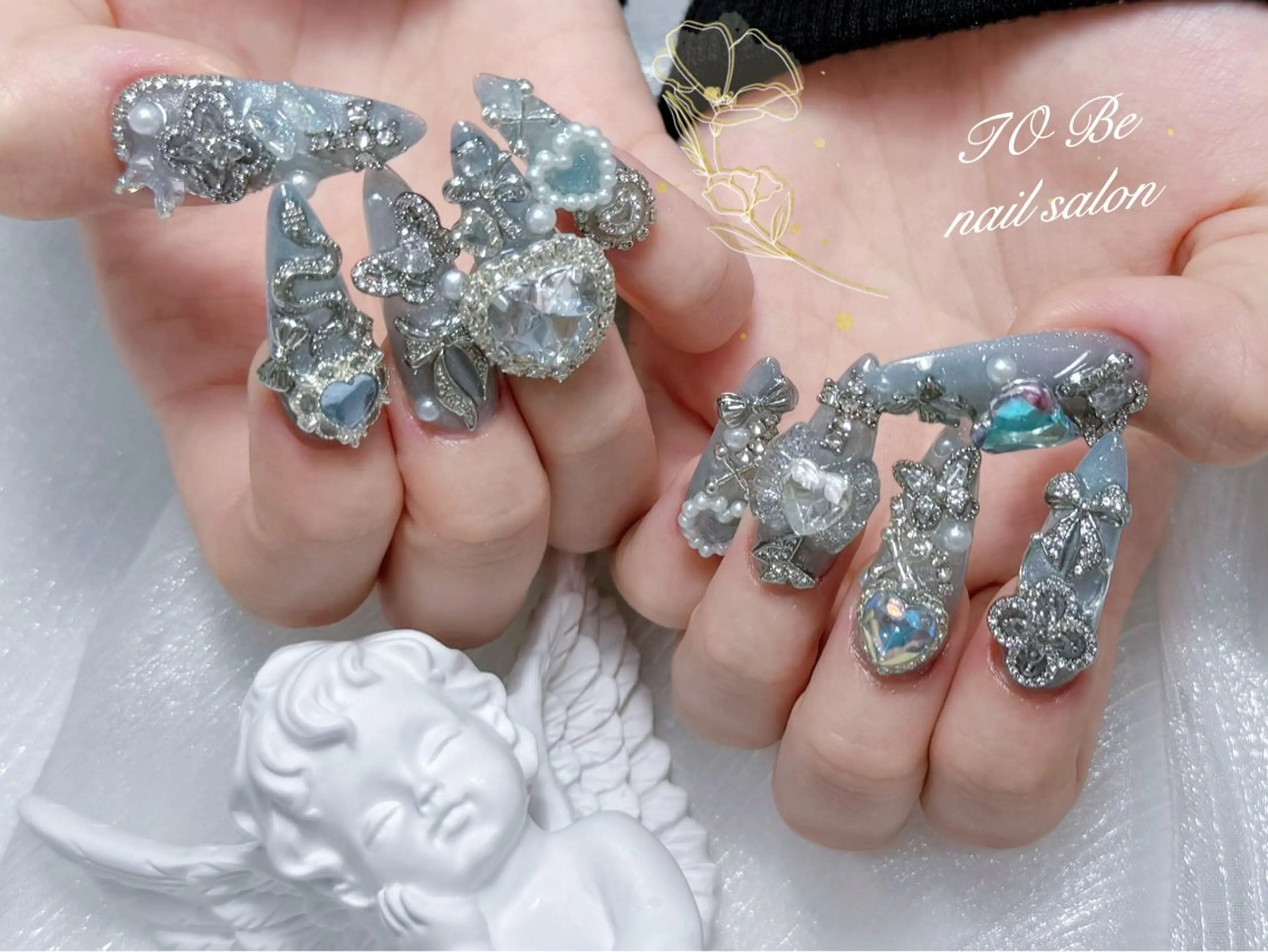 ロング ハンドネイル Nail Salon To Be珈月のネイルデザイン