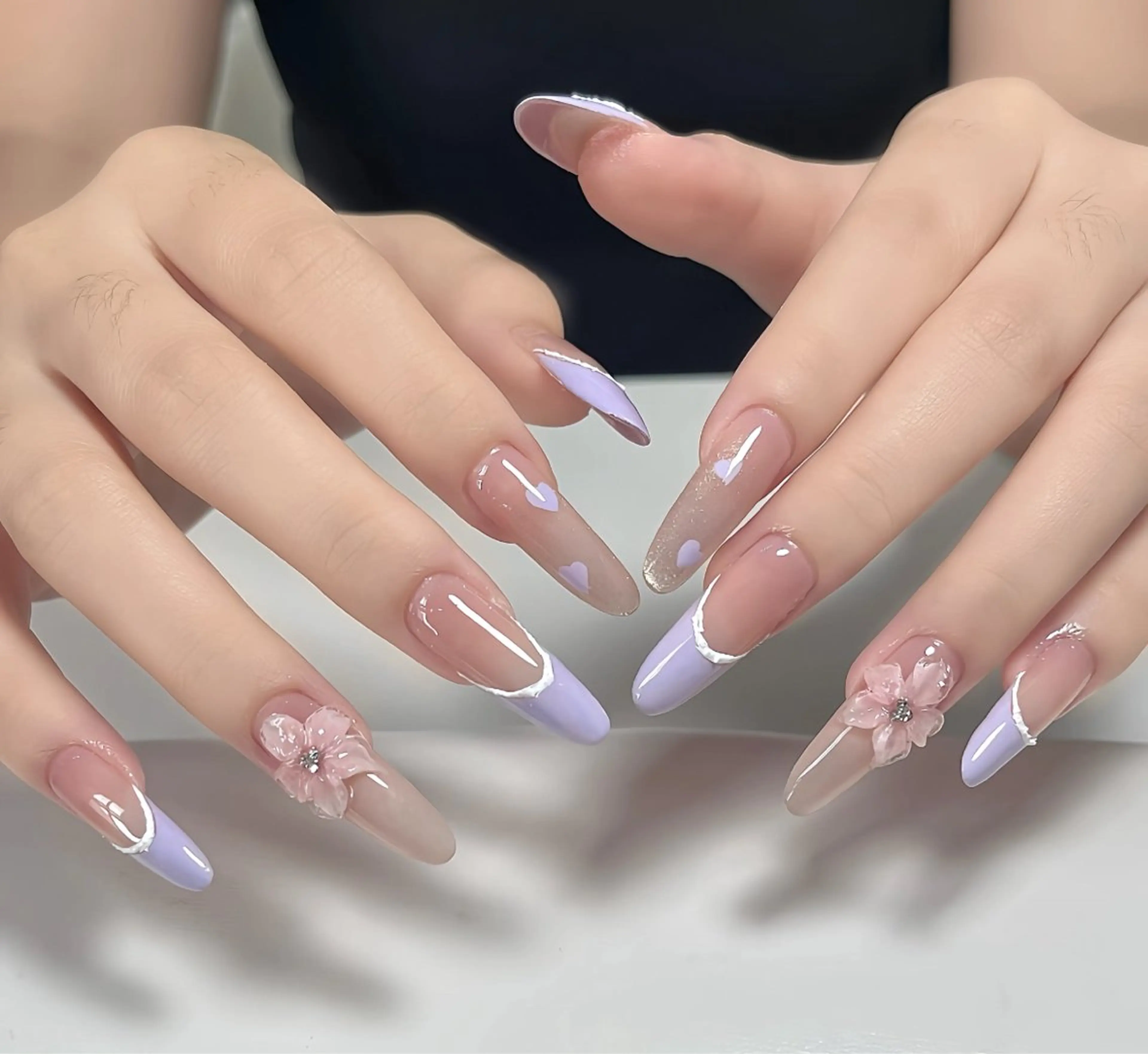 ネイル candy nail 韓国風ワンホンネイルのネイルデザイン