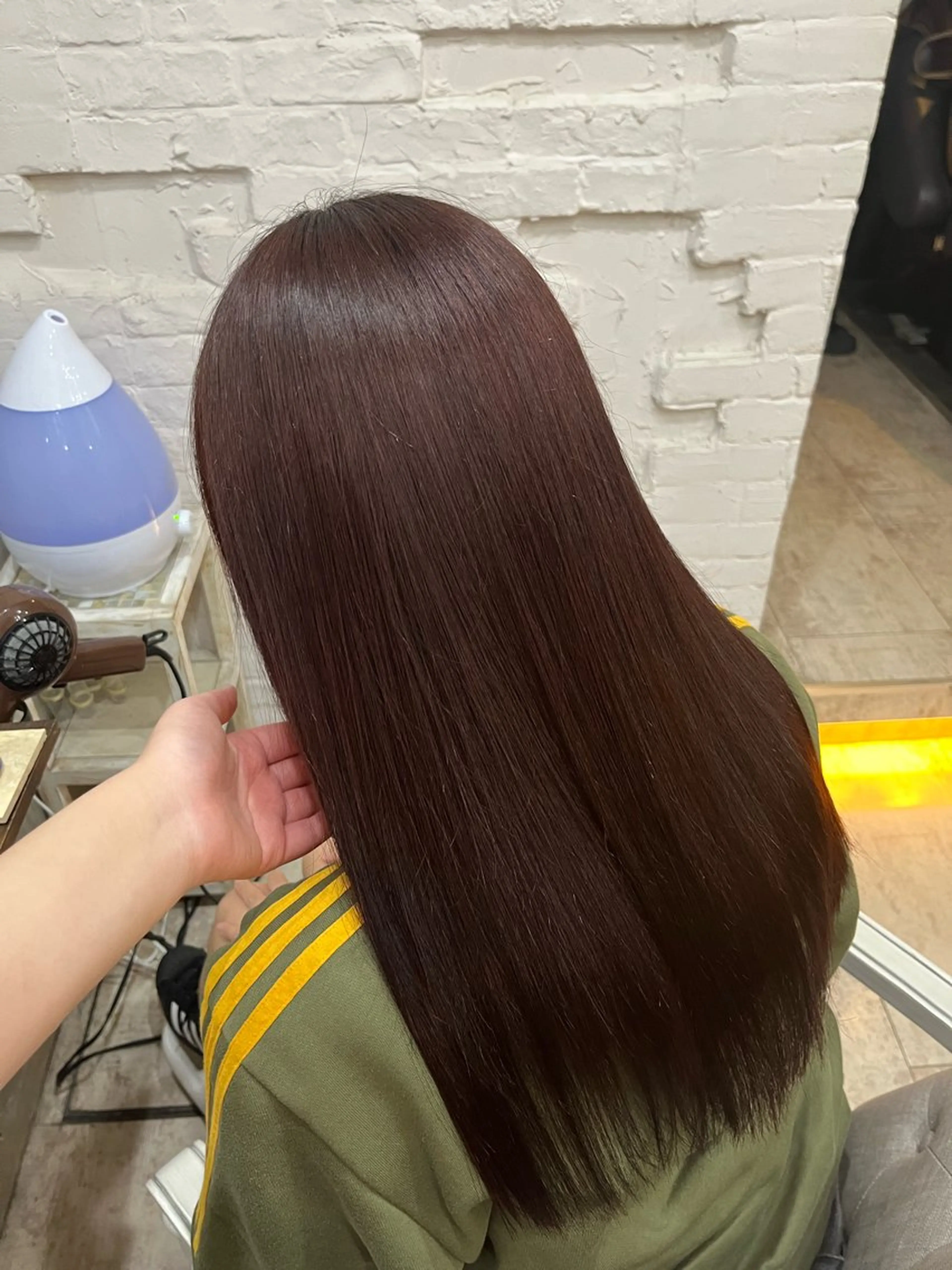 ロング カラー 艶髪/ハイトーン/ ヘアセット/モエノのヘアスタイル