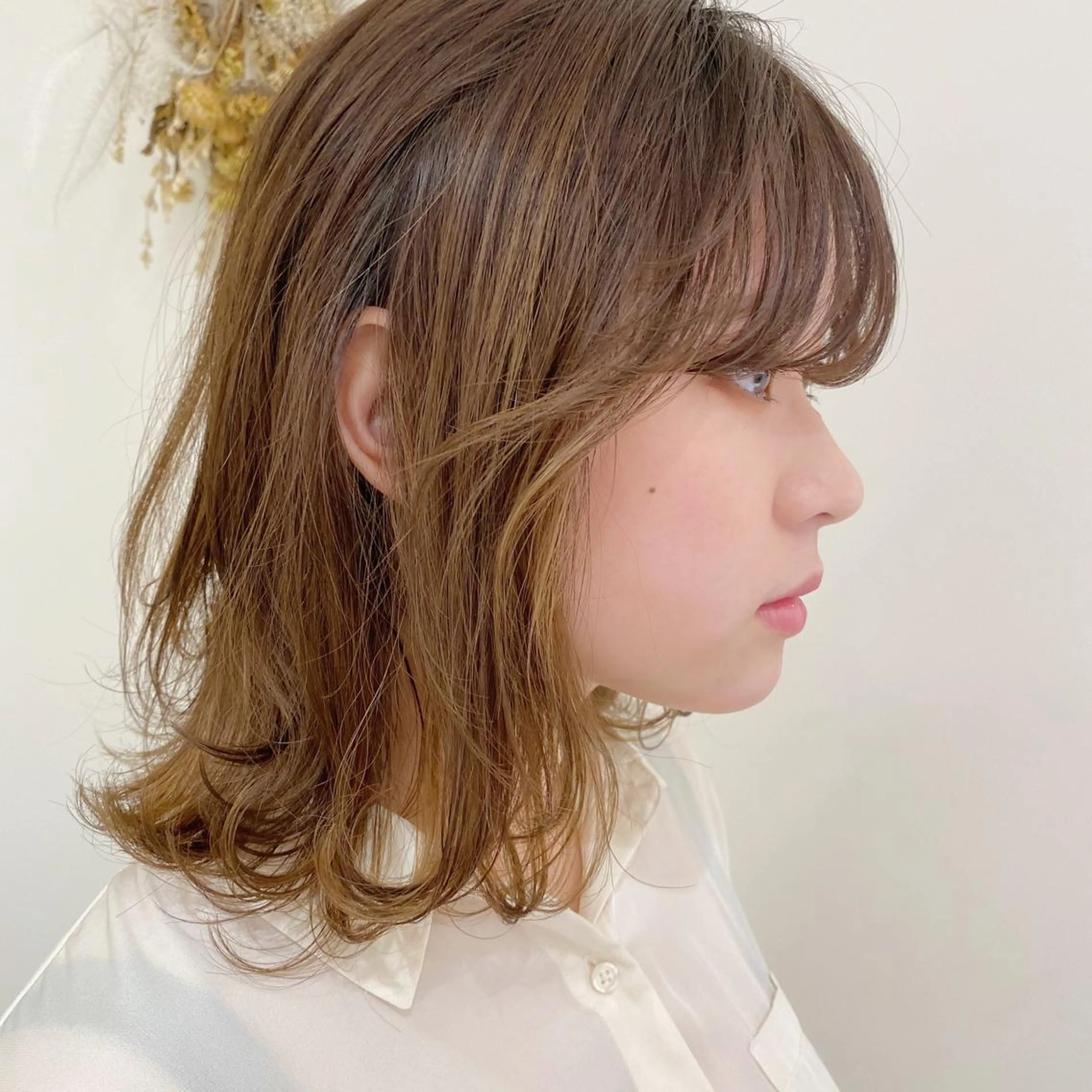 ミディアム カラー 【髪質改善】 梅田　聡のヘアスタイル