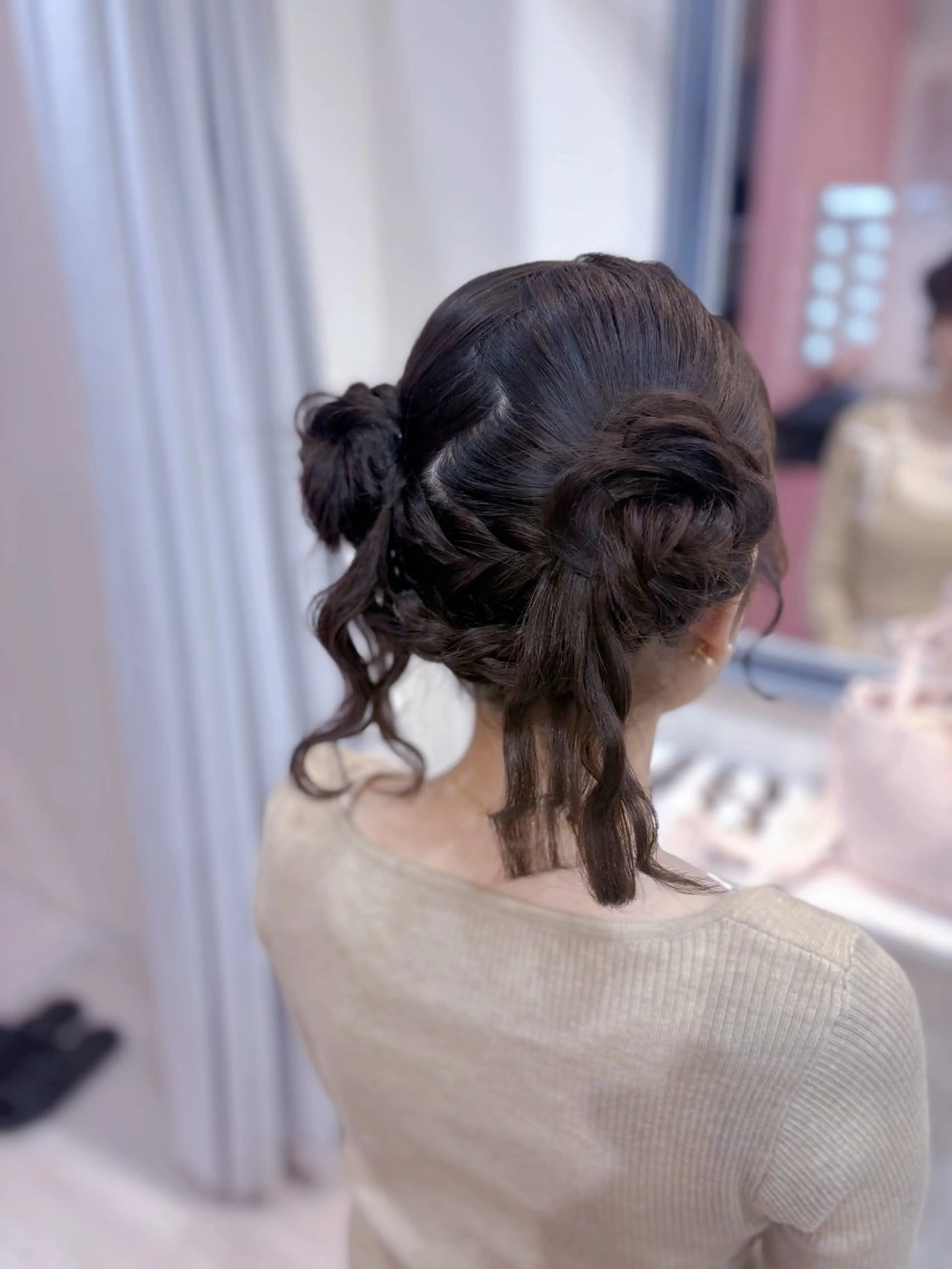 ロング ヘアセット LARME ヘアメ りほのヘアスタイル