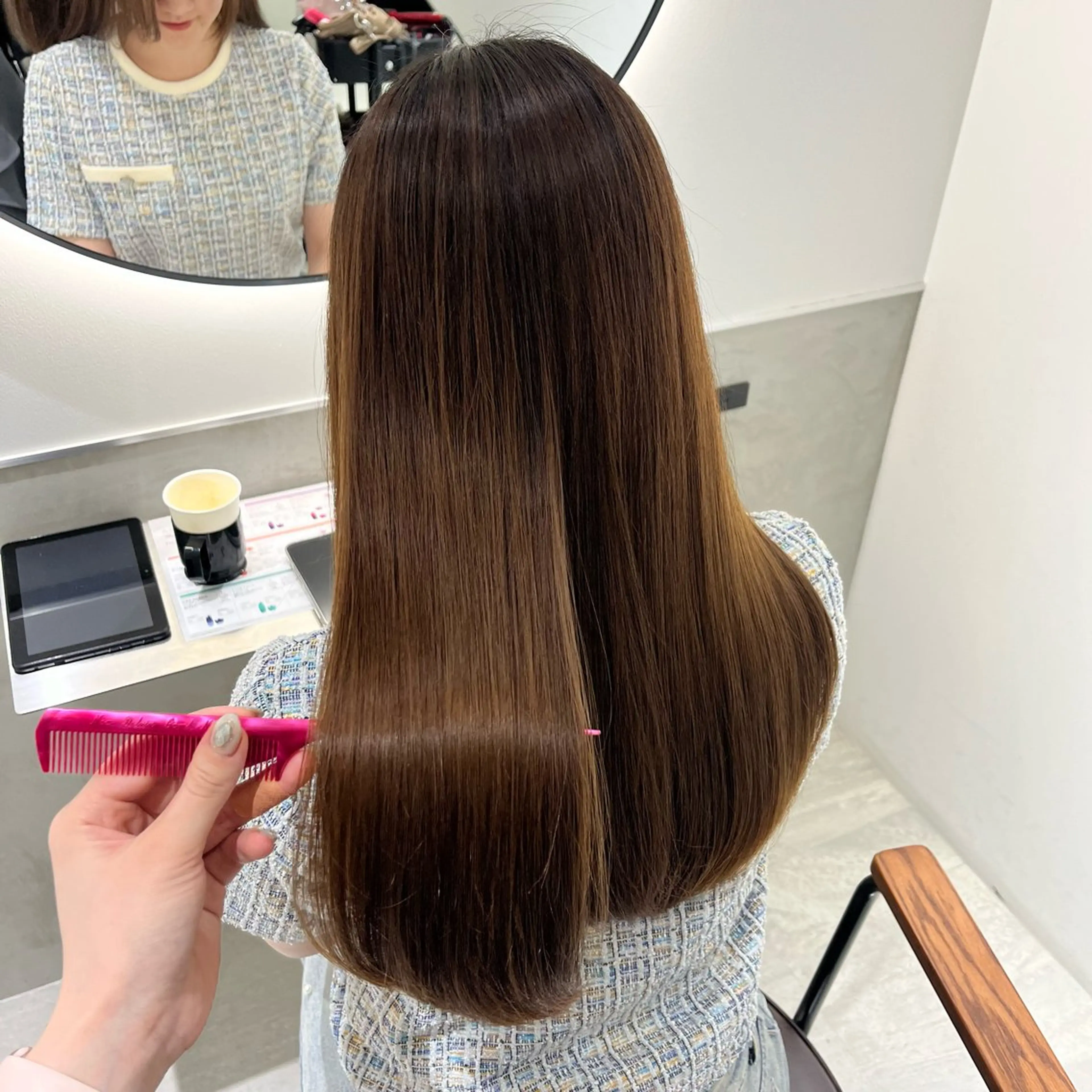 セミロング 縮毛矯正 トリートメント 髪質改善/レイヤー× 縮毛矯正🤍maiのヘアスタイル