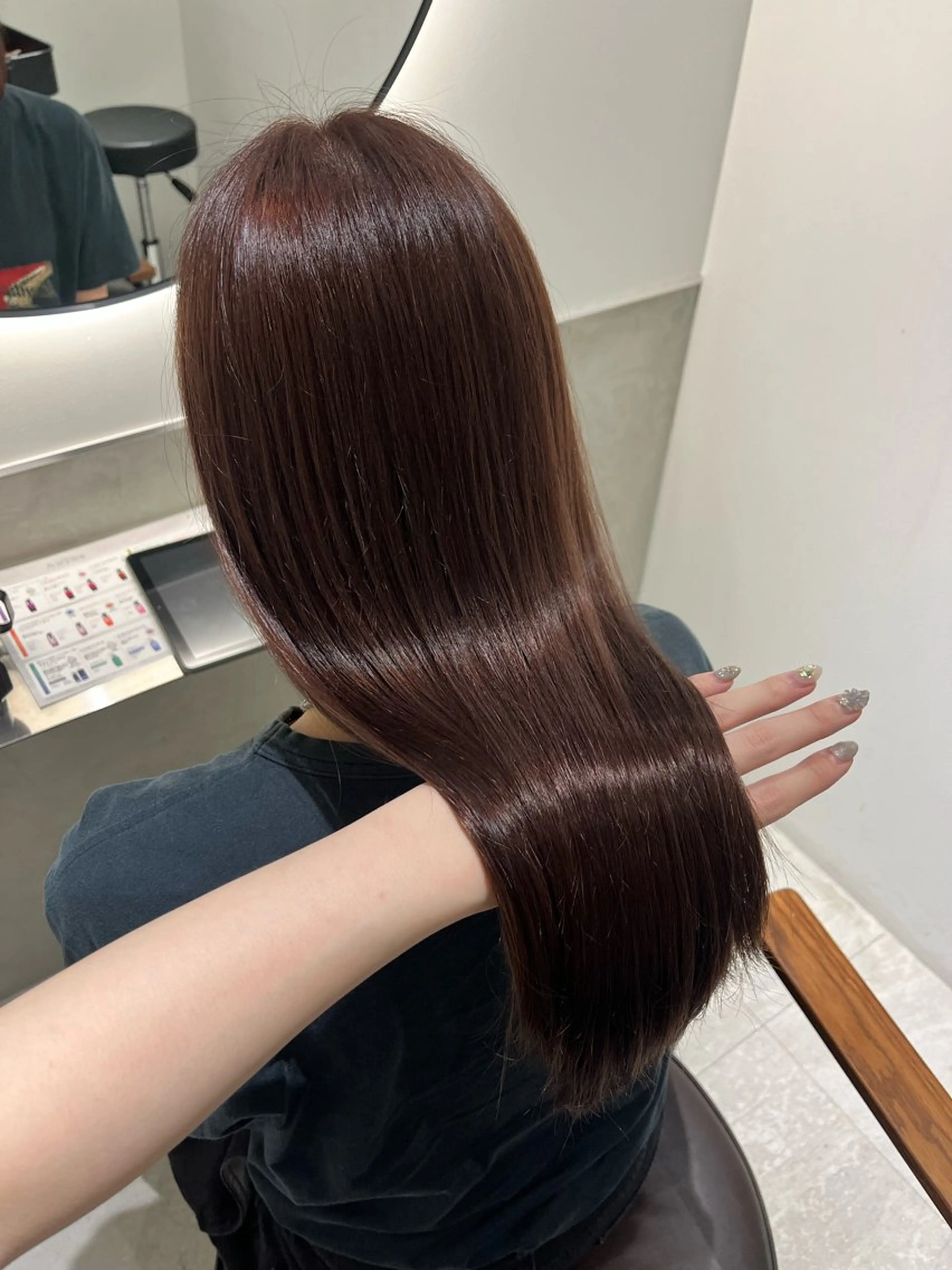カラー カット ヘアカラー トリートメント 髪質改善/レイヤー× 縮毛矯正🤍maiのヘアスタイル