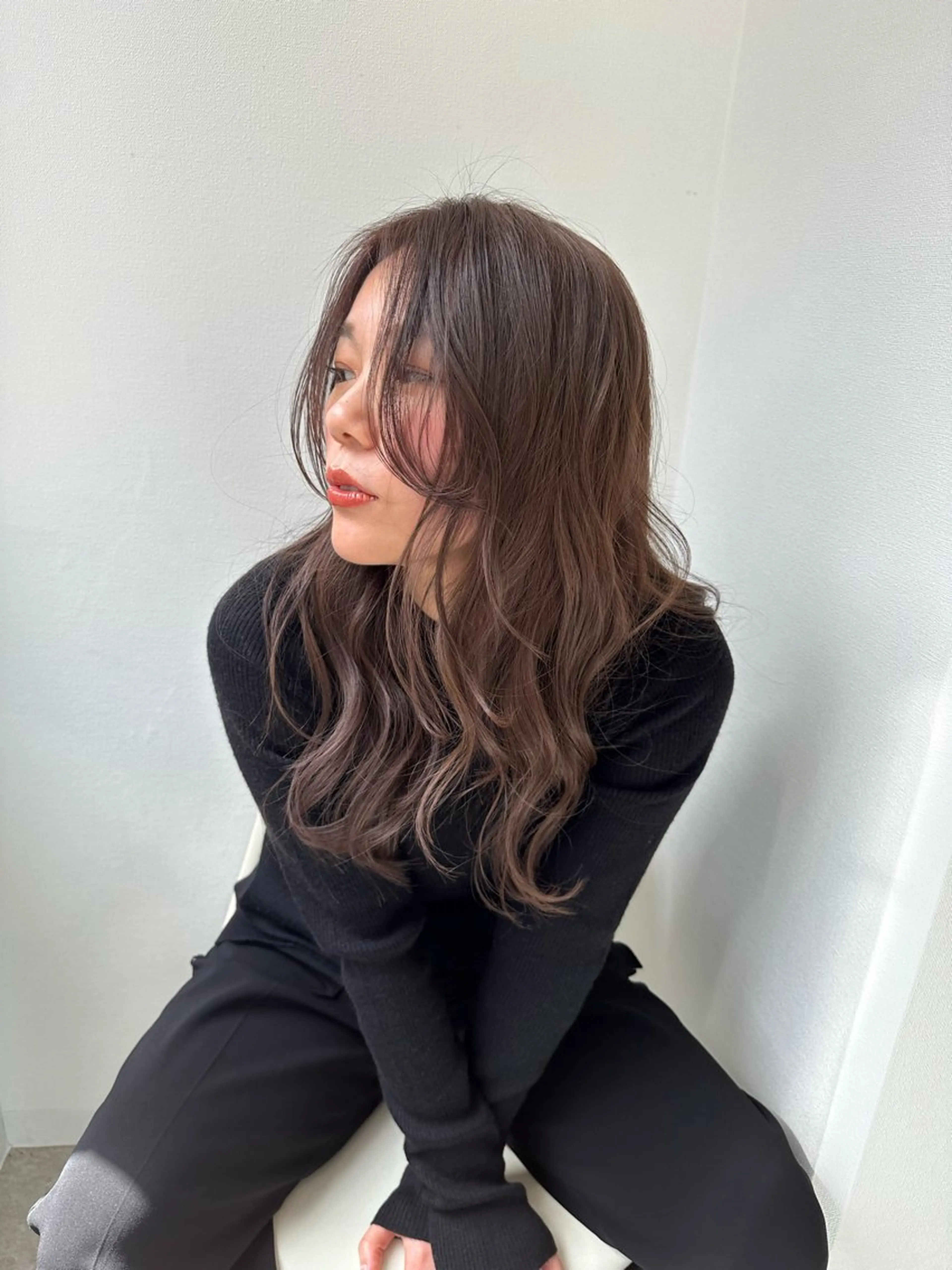 ロング ヘアカラー トリートメント 山本 菜月のヘアスタイル