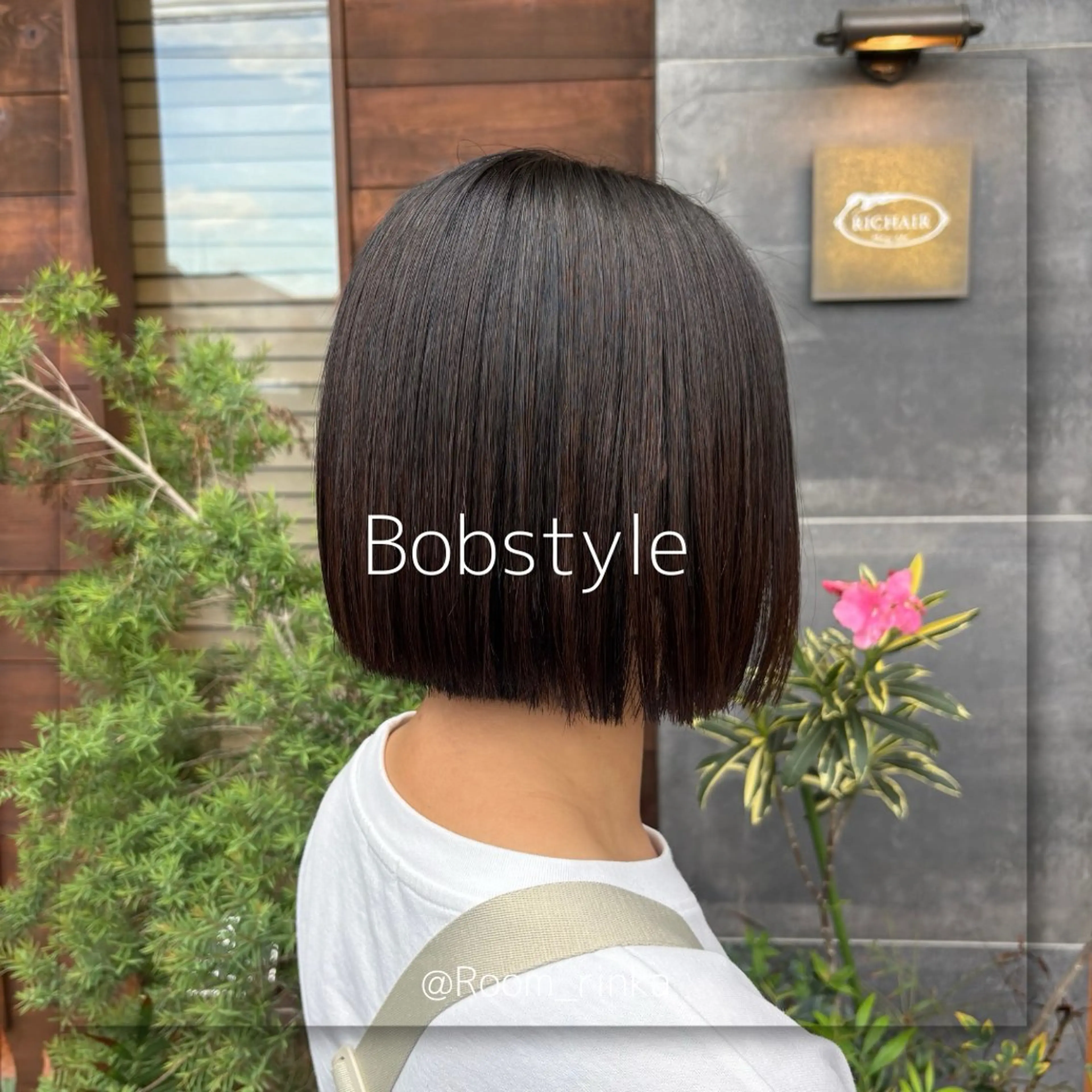 ショート 切りっぱなしボブ 前下がりボブ ショートボブ アッシュ ボブ 栗原 鈴華🌻のヘアスタイル