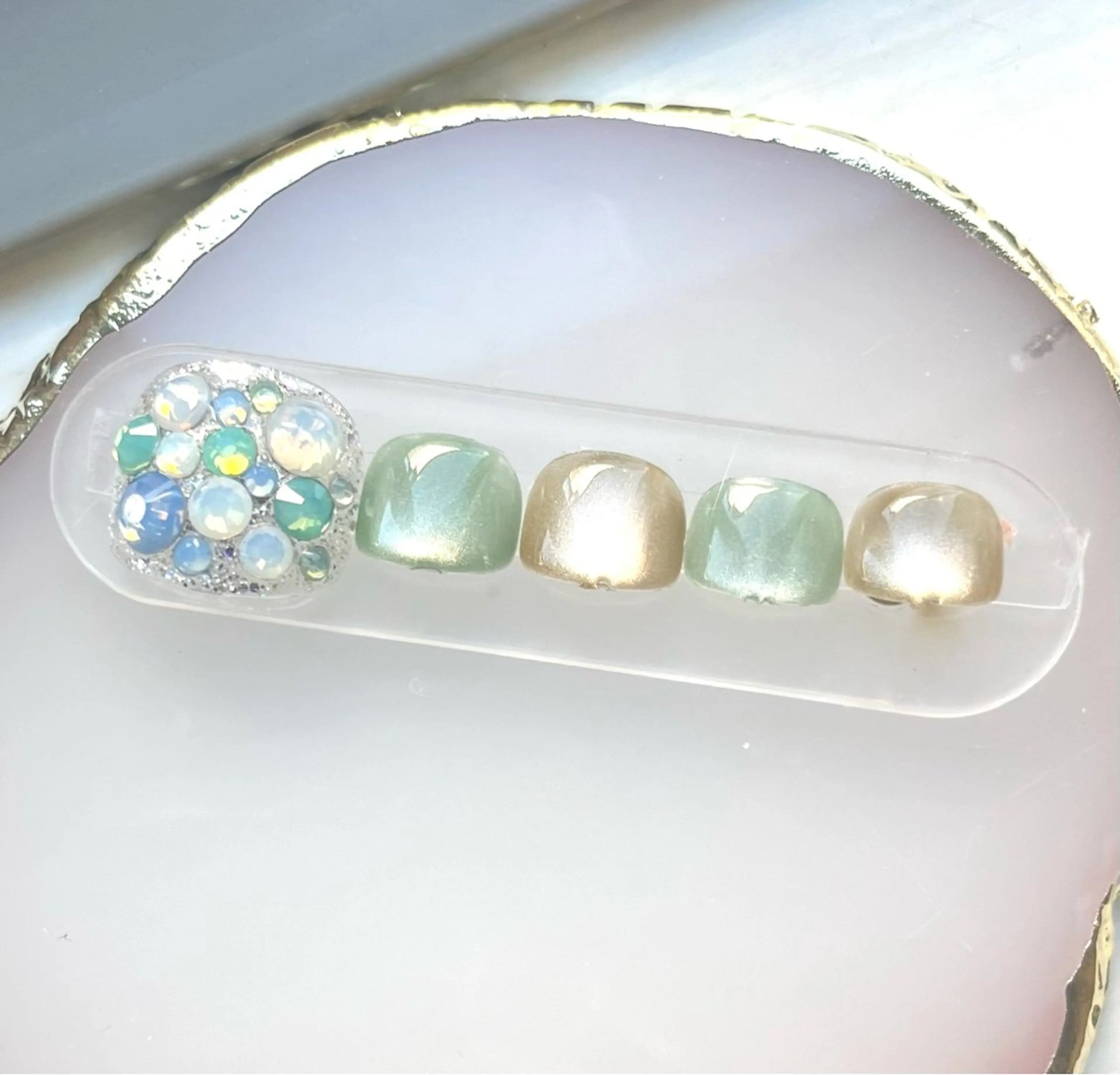 ネイル フットネイル マグネットネイル シンプルネイル 夏ネイル フットネイル 島田 亜紀のネイルデザイン