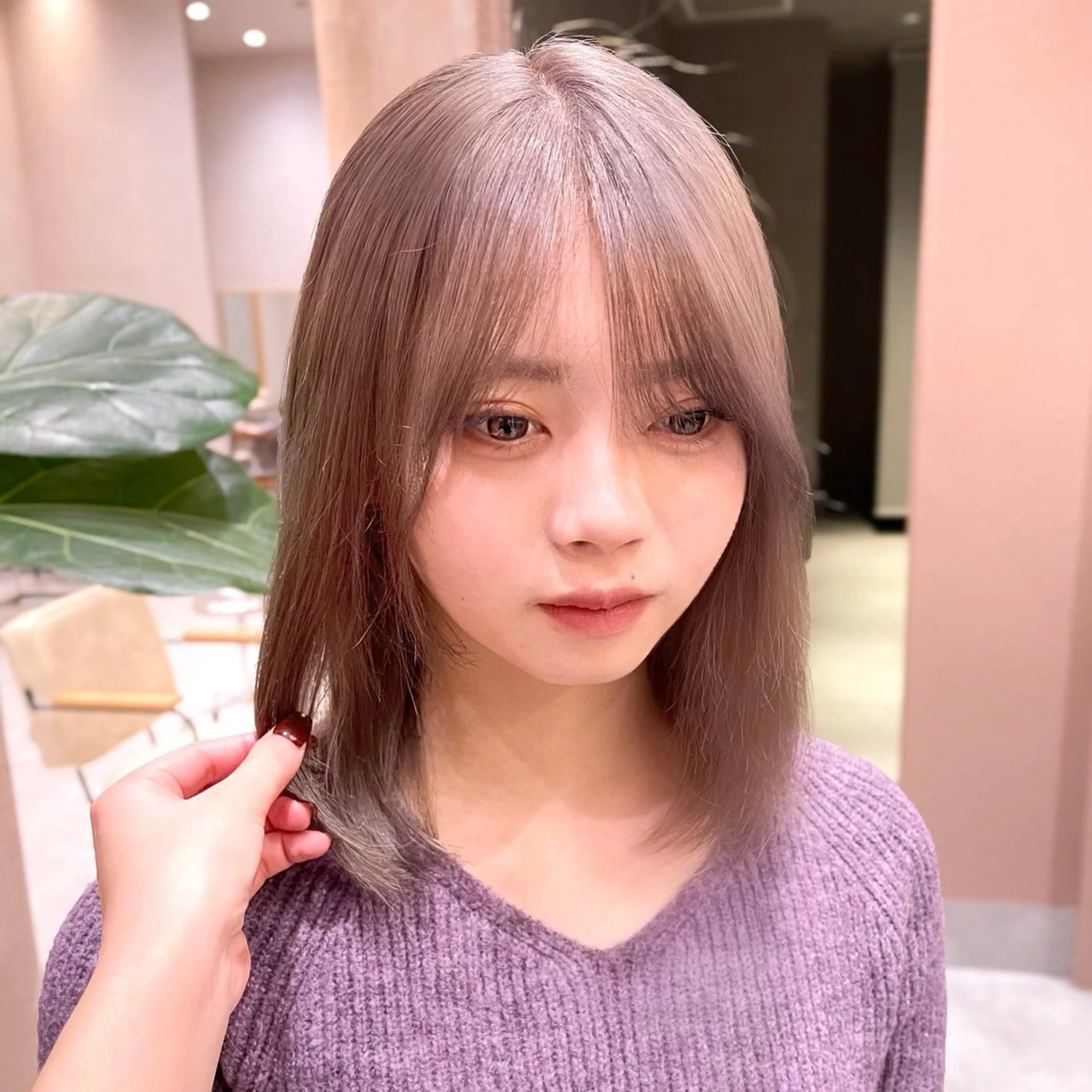 ミディアム カラー レイヤー/柔らか 透明感カラー/ゆきなのヘアスタイル