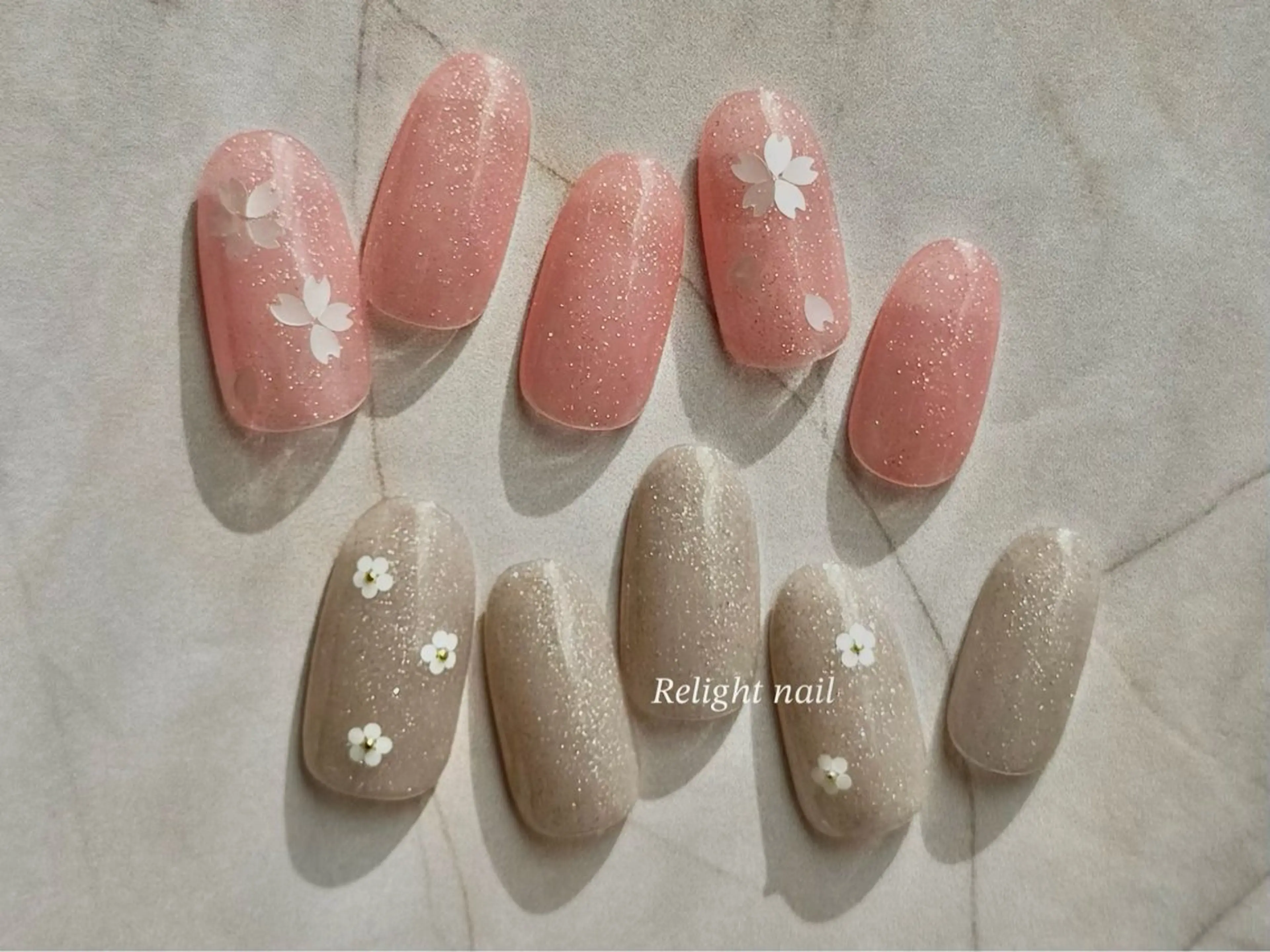 ネイル 春ネイル ハンドネイル Relight RIEのネイルデザイン