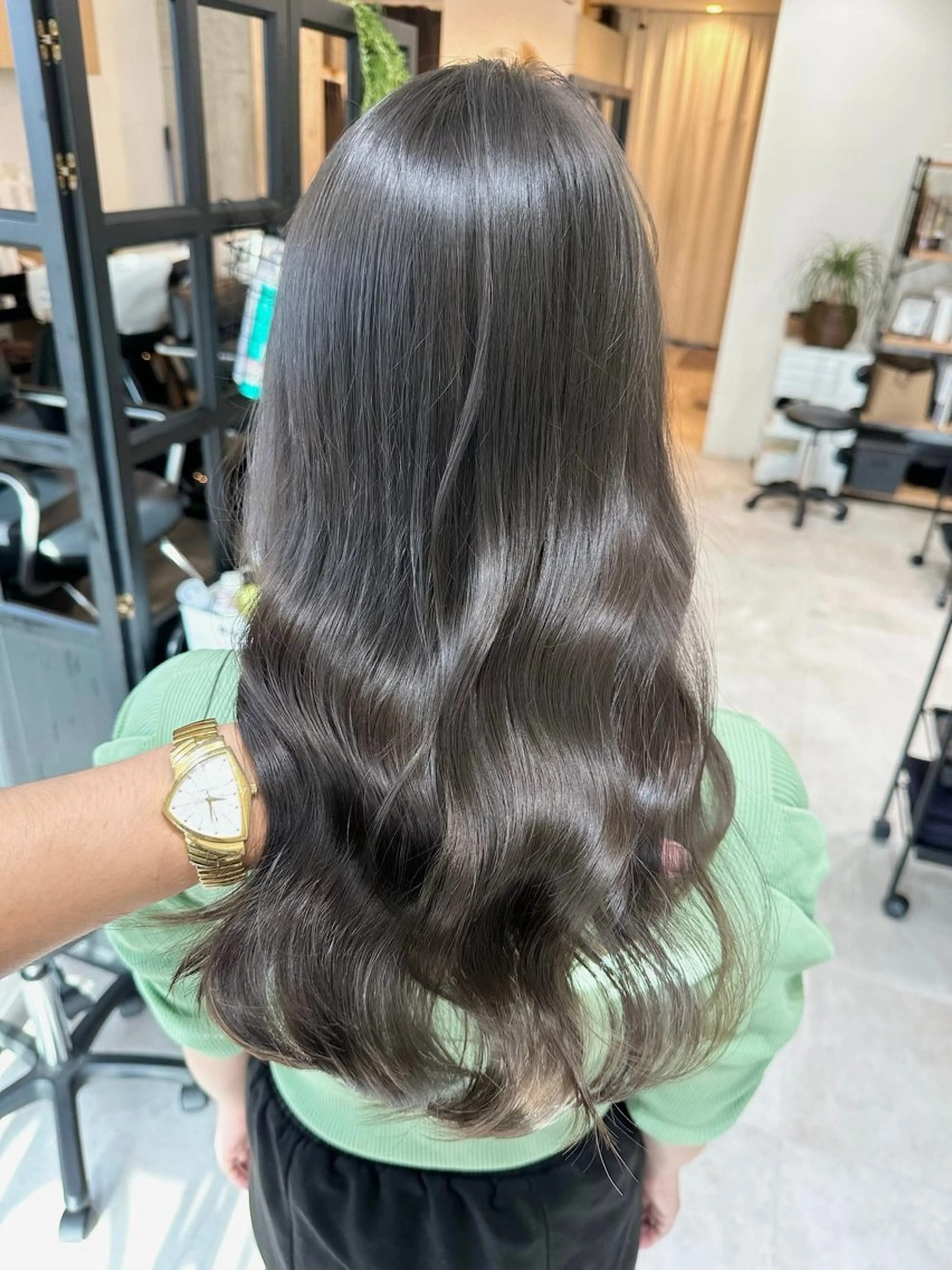 セミロング カット ヘアカラー トリートメント ✨透明感カラー/縮毛 恵比寿HAYATO✨のヘアスタイル