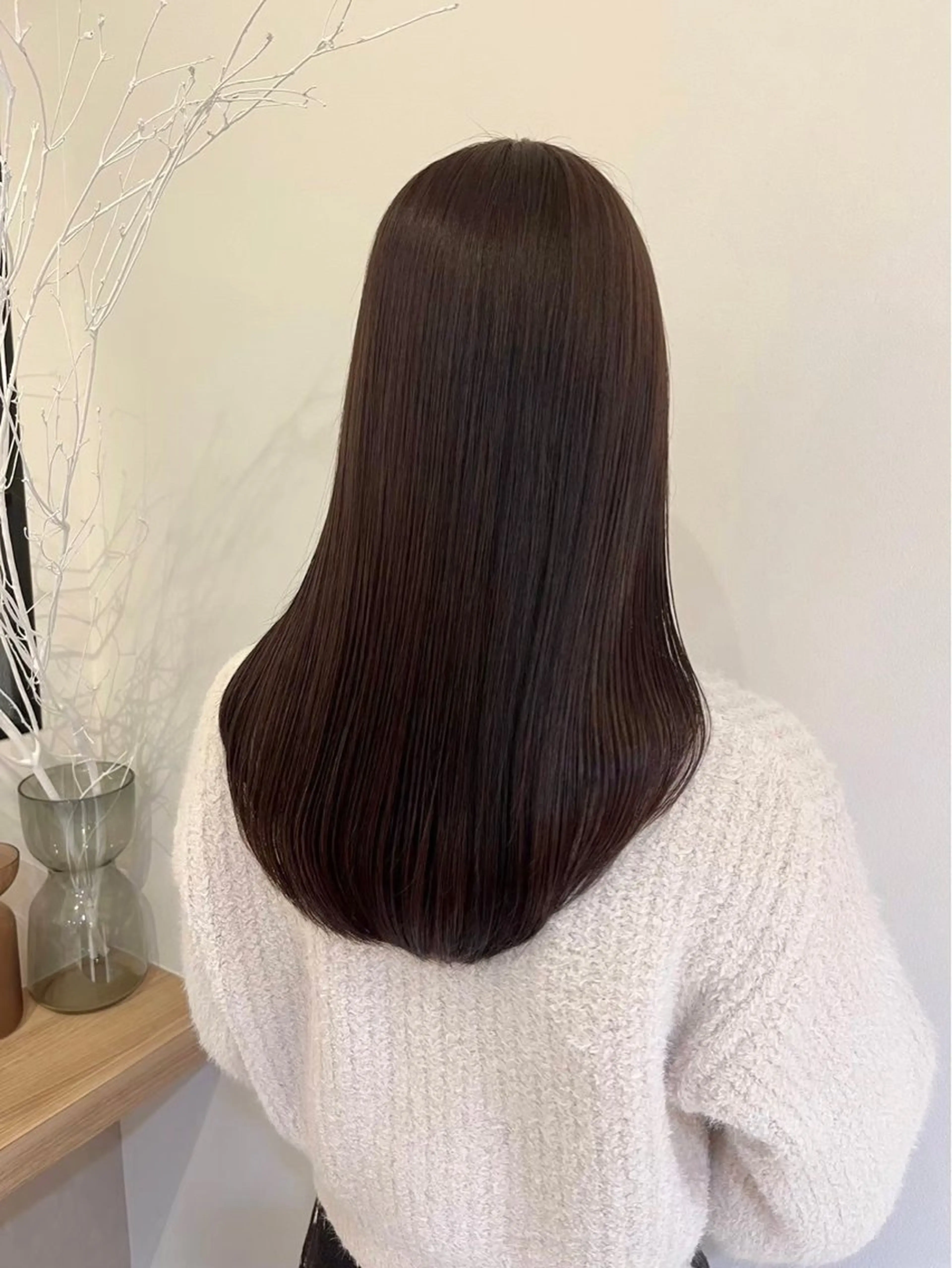 セミロング ヘアカラー 縮毛矯正 板垣 歩美のヘアスタイル