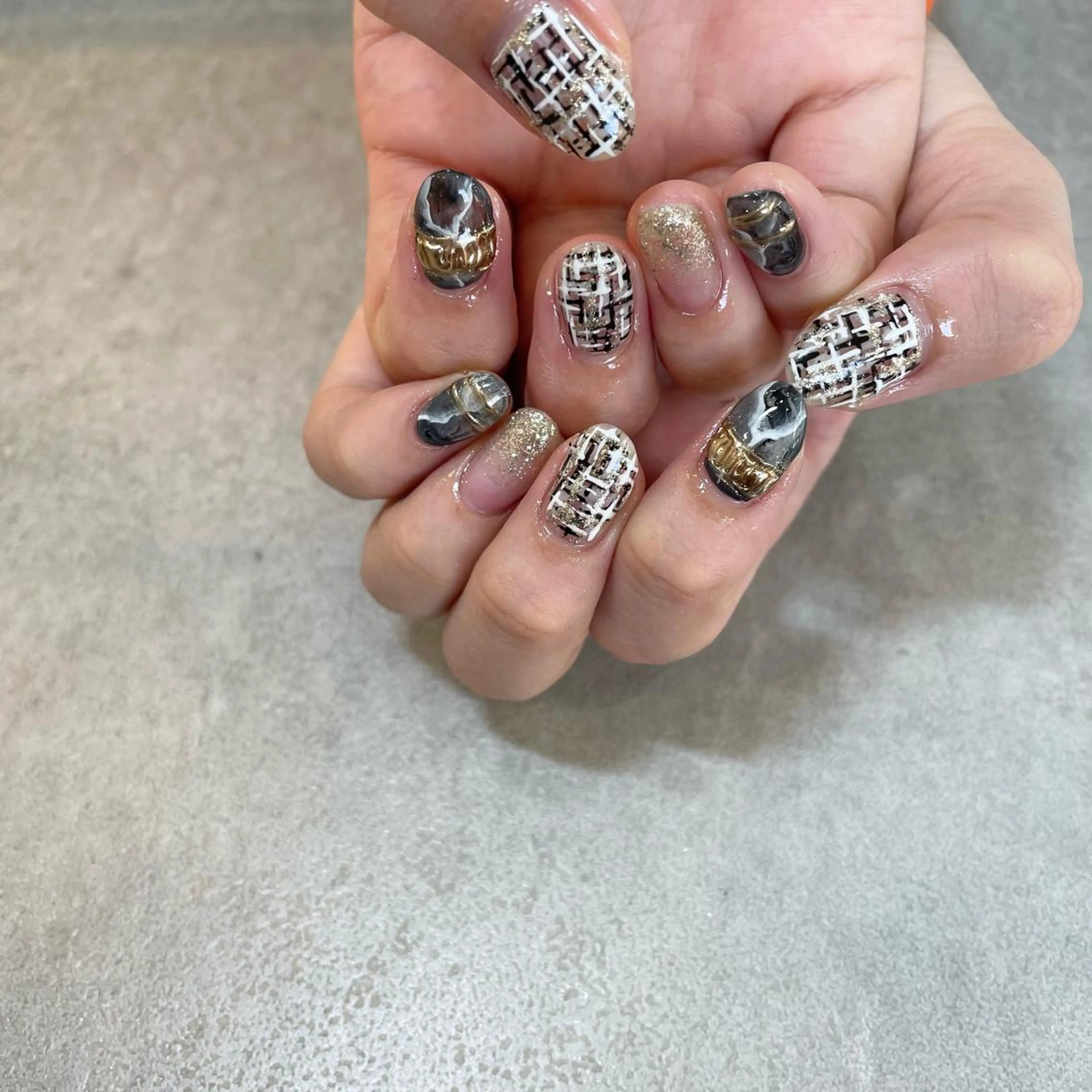 ネイル ツイードネイル Nail Salon Gummi.のネイルデザイン