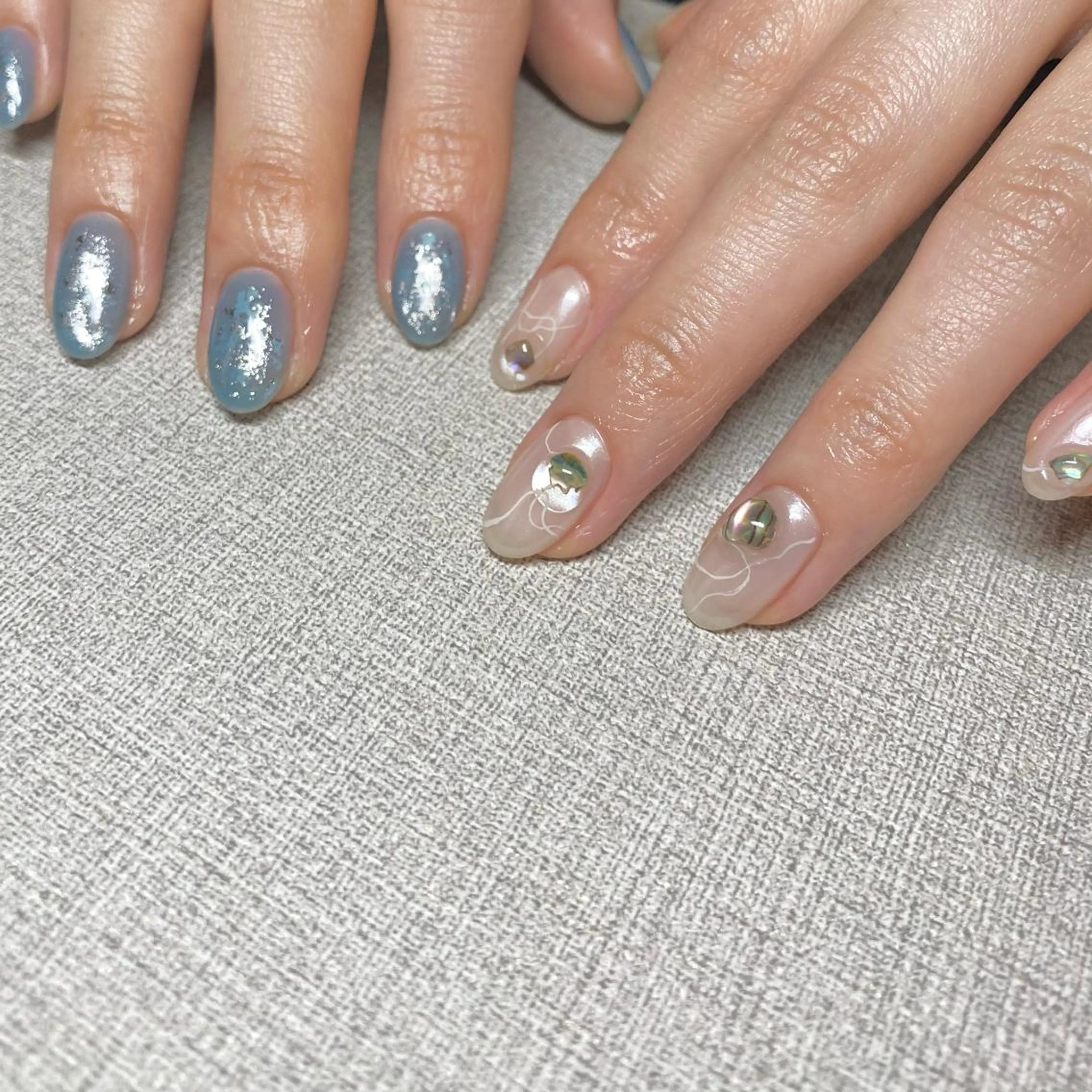 ネイル アートネイル ニュアンスネイル 夏ネイル ハンドネイル 山田 貴子のネイルデザイン