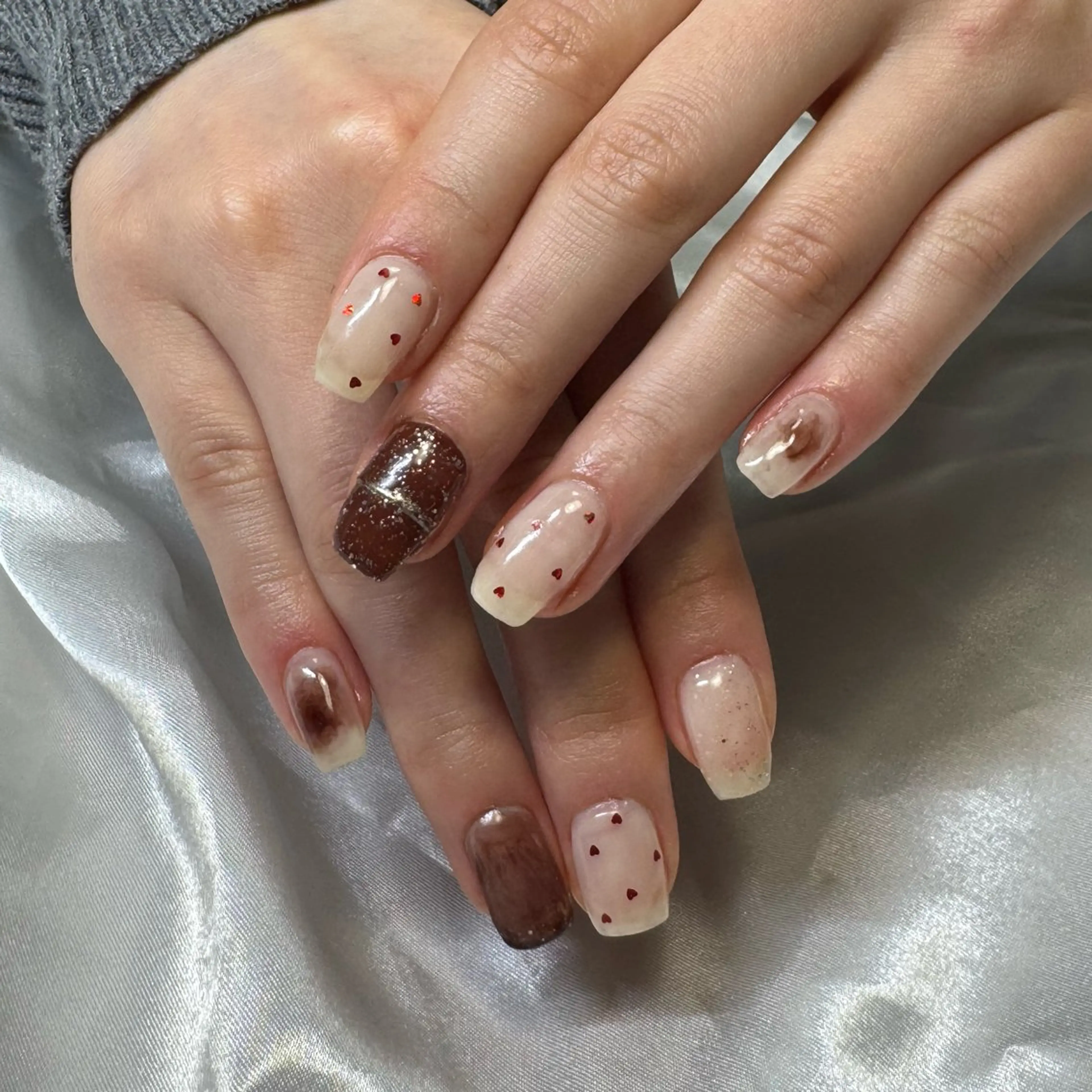 ネイル 持ち込み ニュアンスネイル ハンドネイル K suzuのネイルデザイン