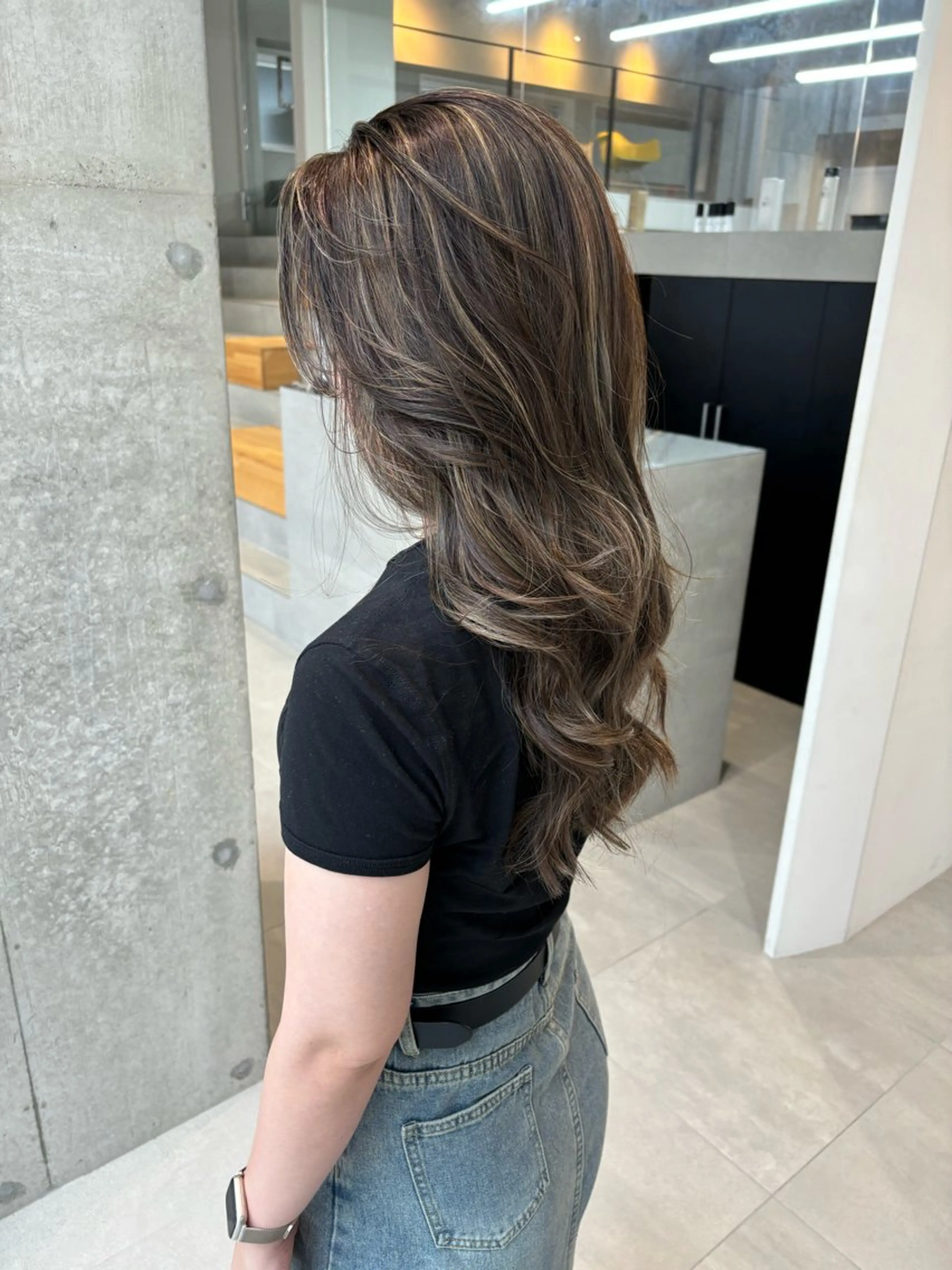 ロング カラー カット ヘアカラー トリートメント 吉沢遣人/レイヤー 艶カラー/抜け感のヘアスタイル