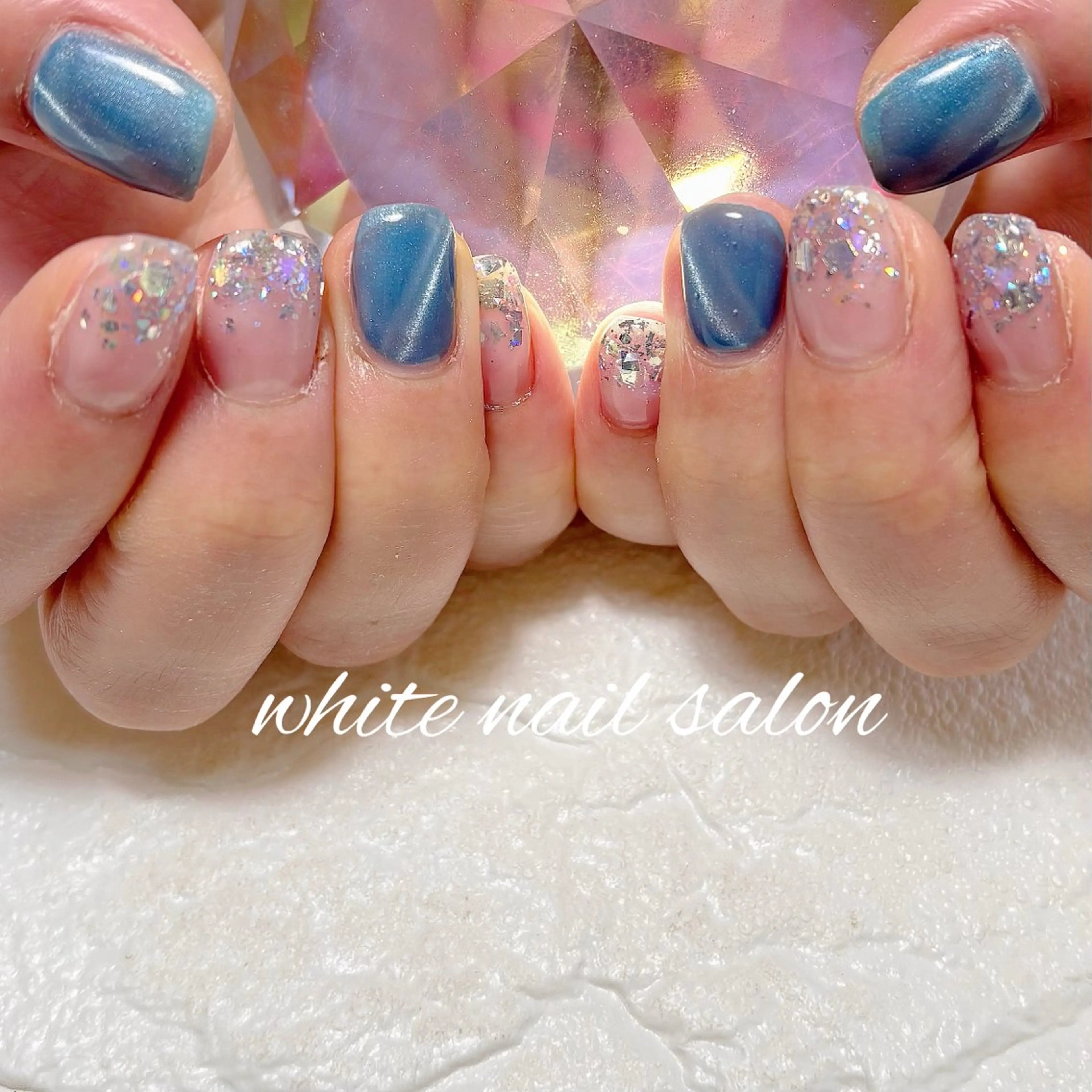 ネイル フットネイル ラメ(グリッター) ハンドネイル white nail salonのネイルデザイン