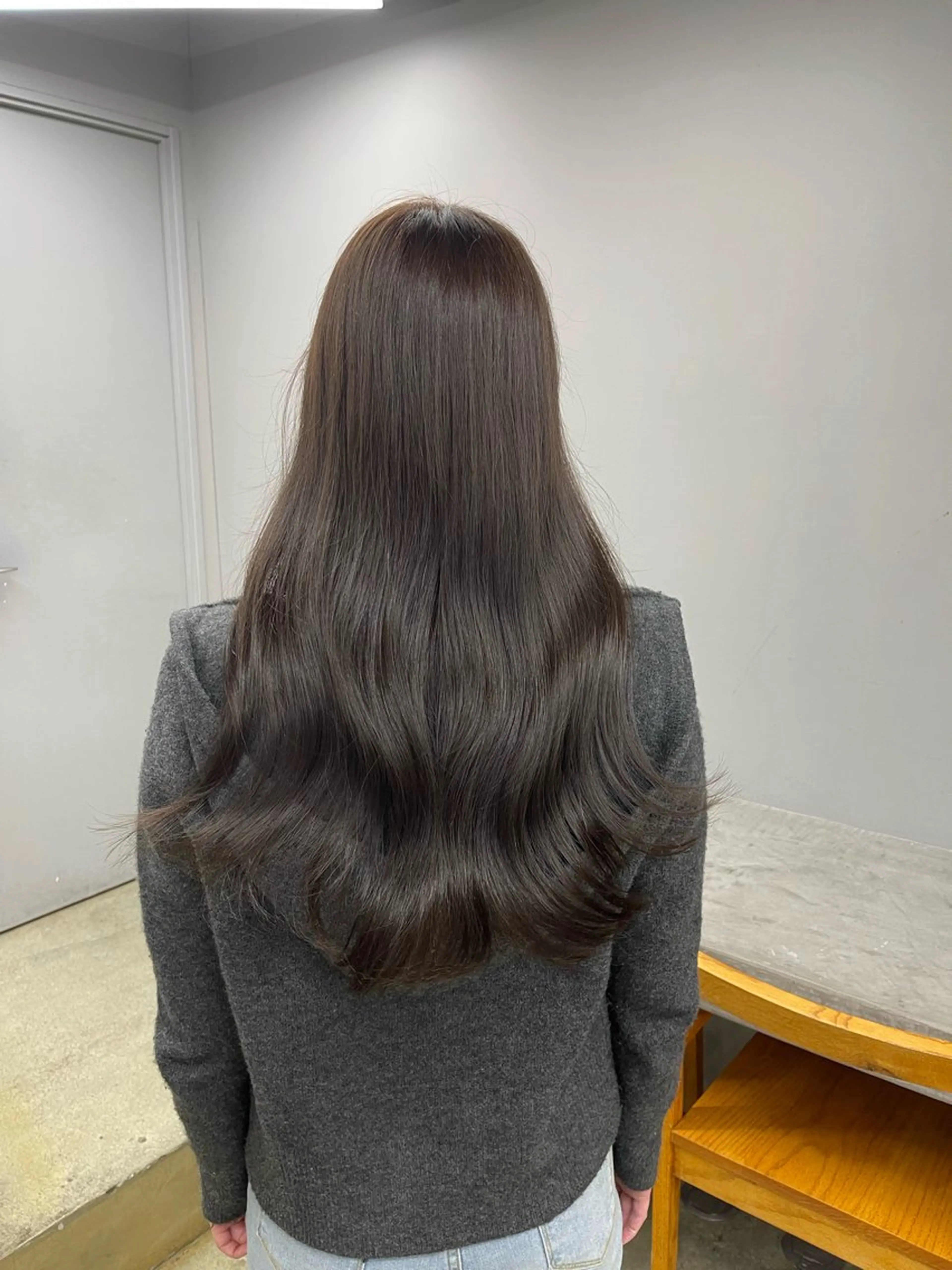 ロング カラー ヘアカラー トリートメント 愛莉/ラベンダー/ ベージュ/ブラウンのヘアスタイル