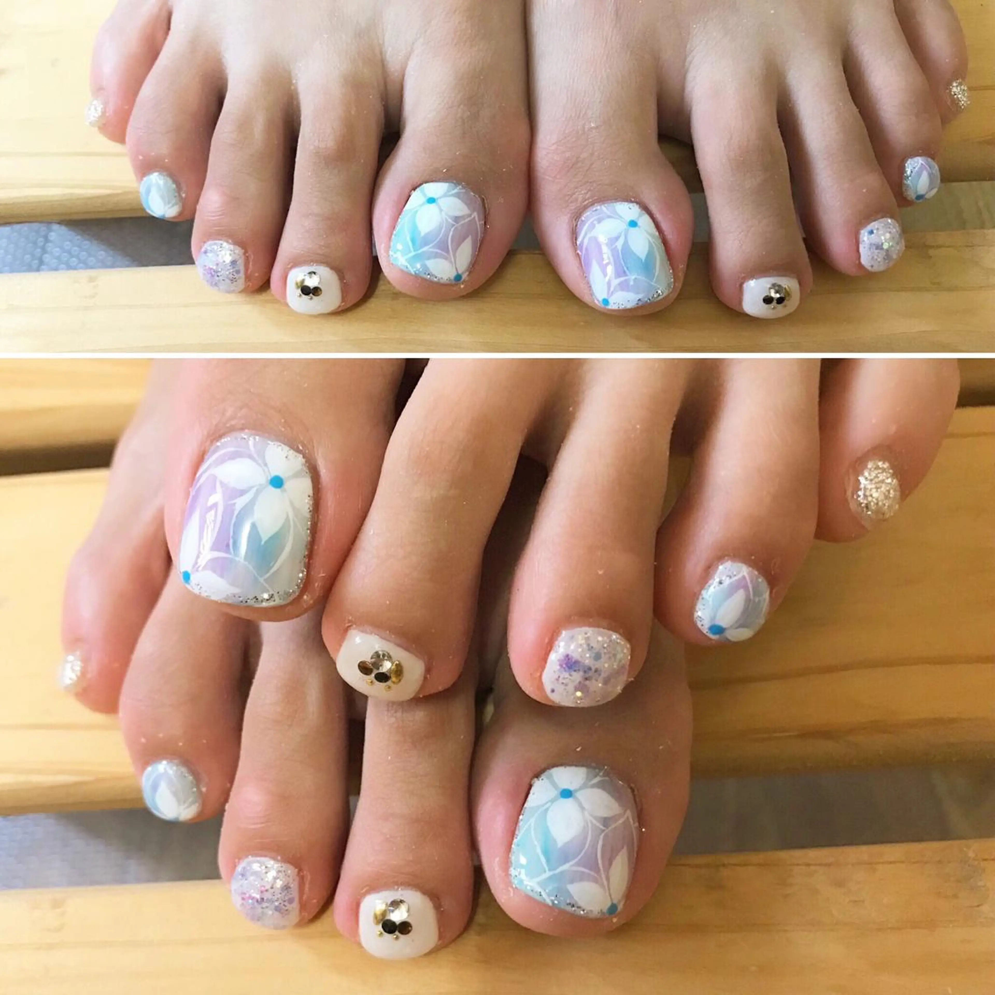 ネイル フラワーネイル フットネイル シンプルネイル 春ネイル 夏ネイル nail fufla ♡yamane♡のネイルデザイン