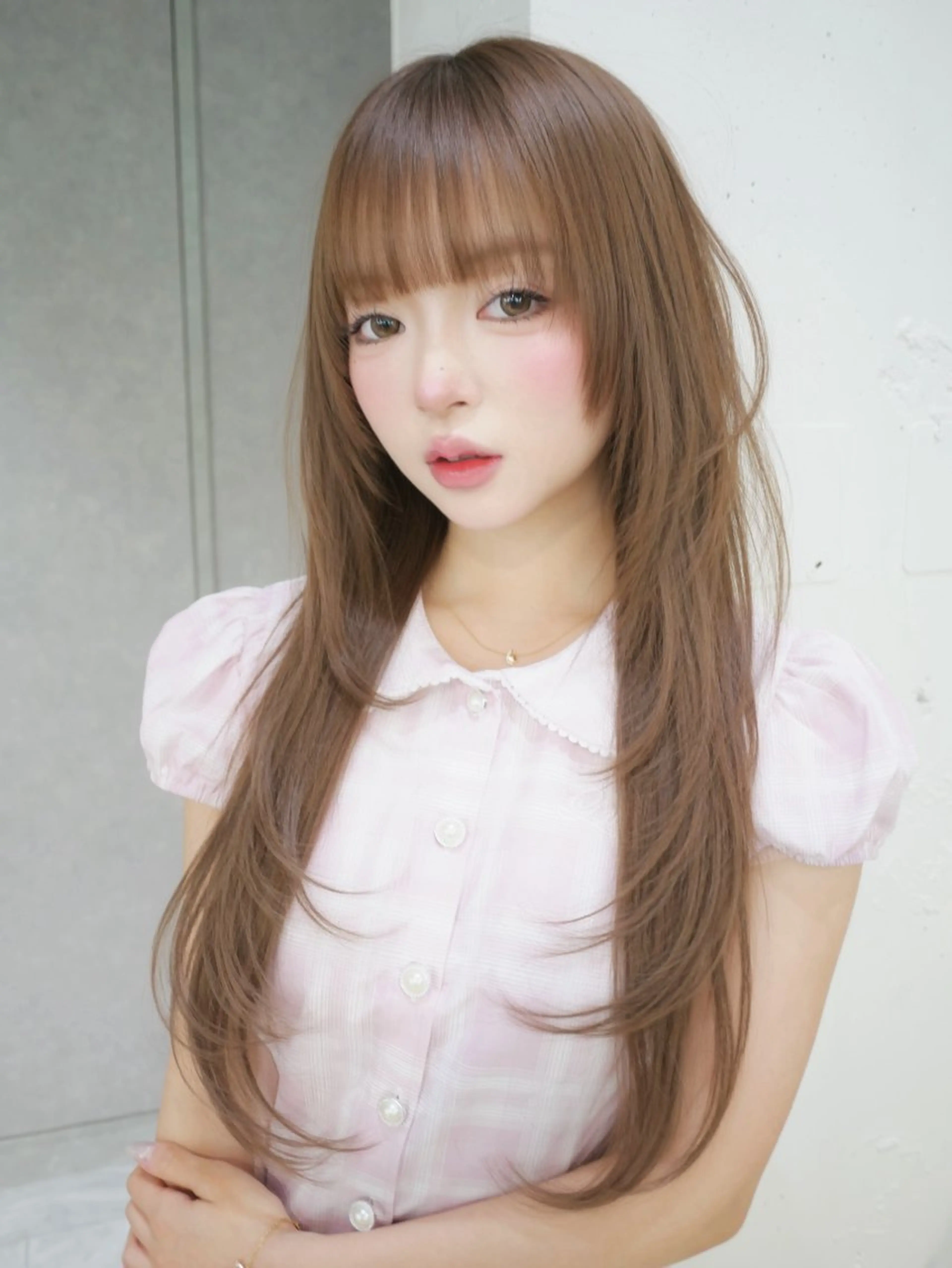 ロング ナナ♡レイヤーカット ♡似合わせカラーのヘアスタイル